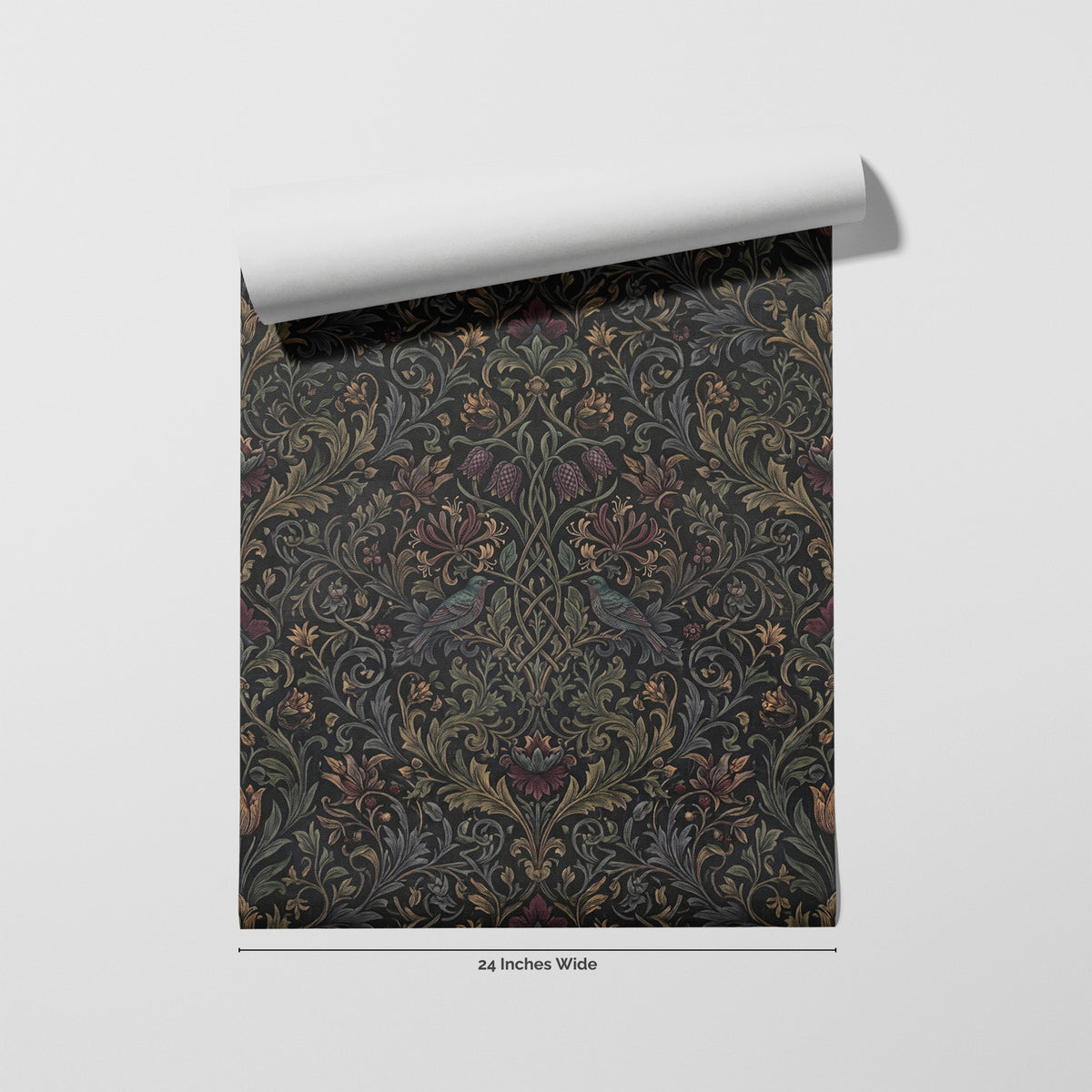 Midnight Aviary wallpaper roll, 24 inches wide