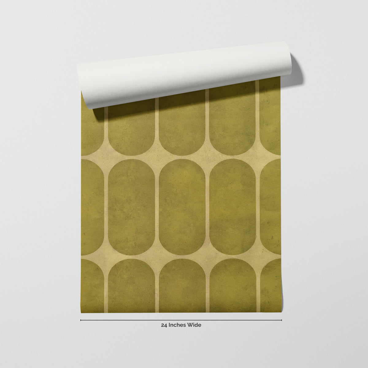 Citron Arcade wallpaper roll, 24 inches wide