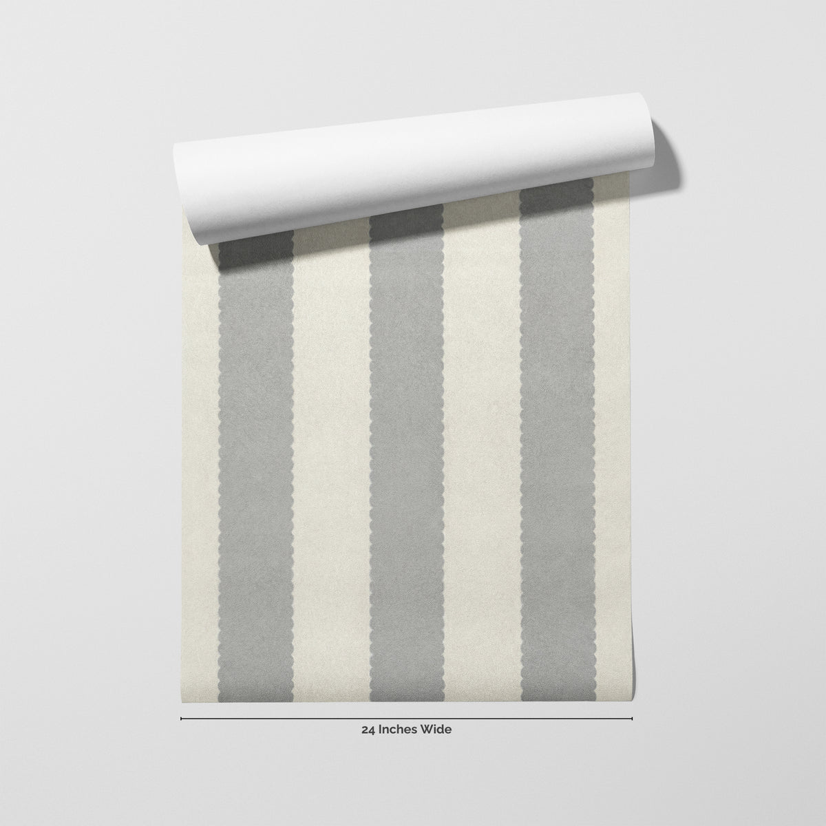 Dove Ribbon wallpaper roll, 24 inches wide