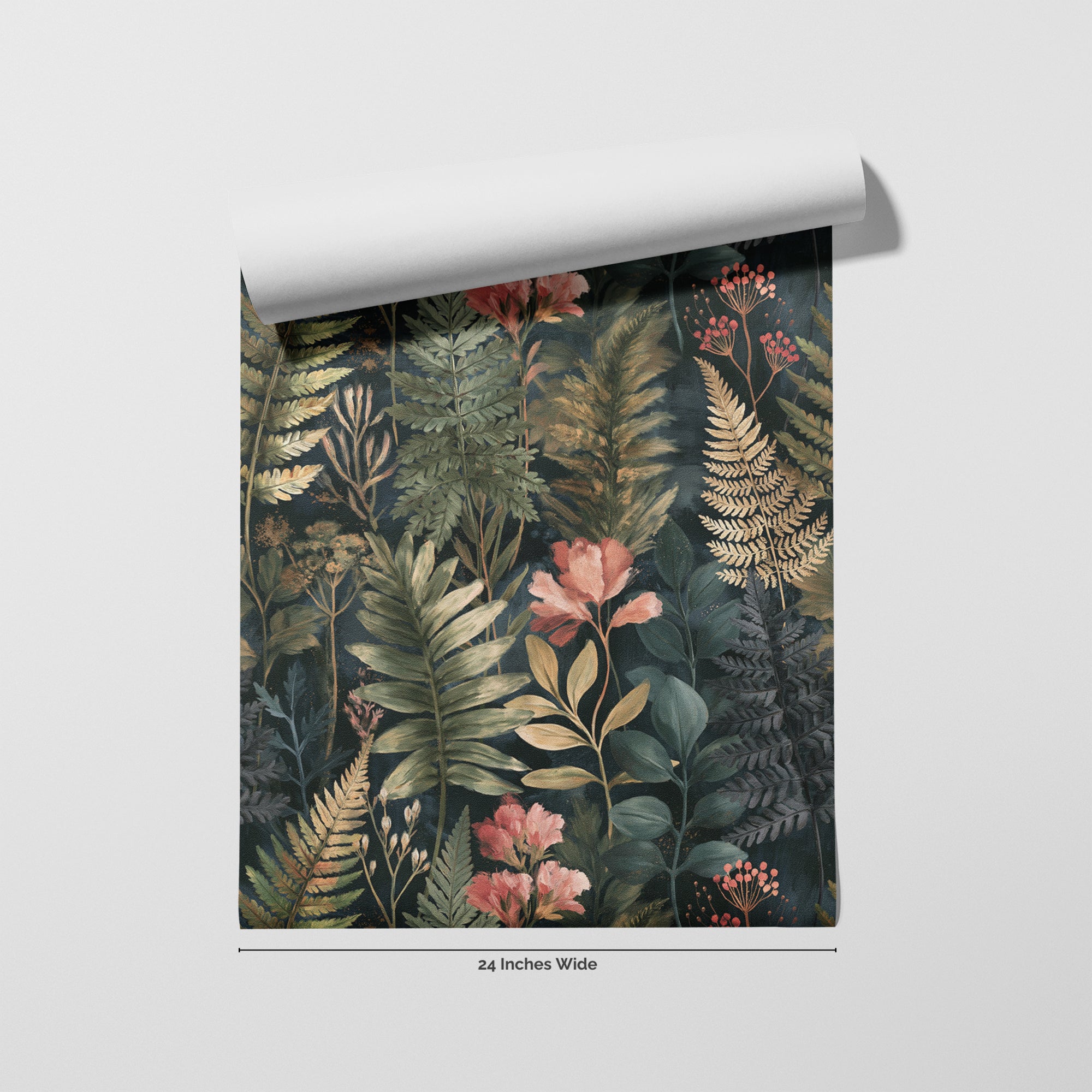 Fern Hollow wallpaper roll, 24 inches wide