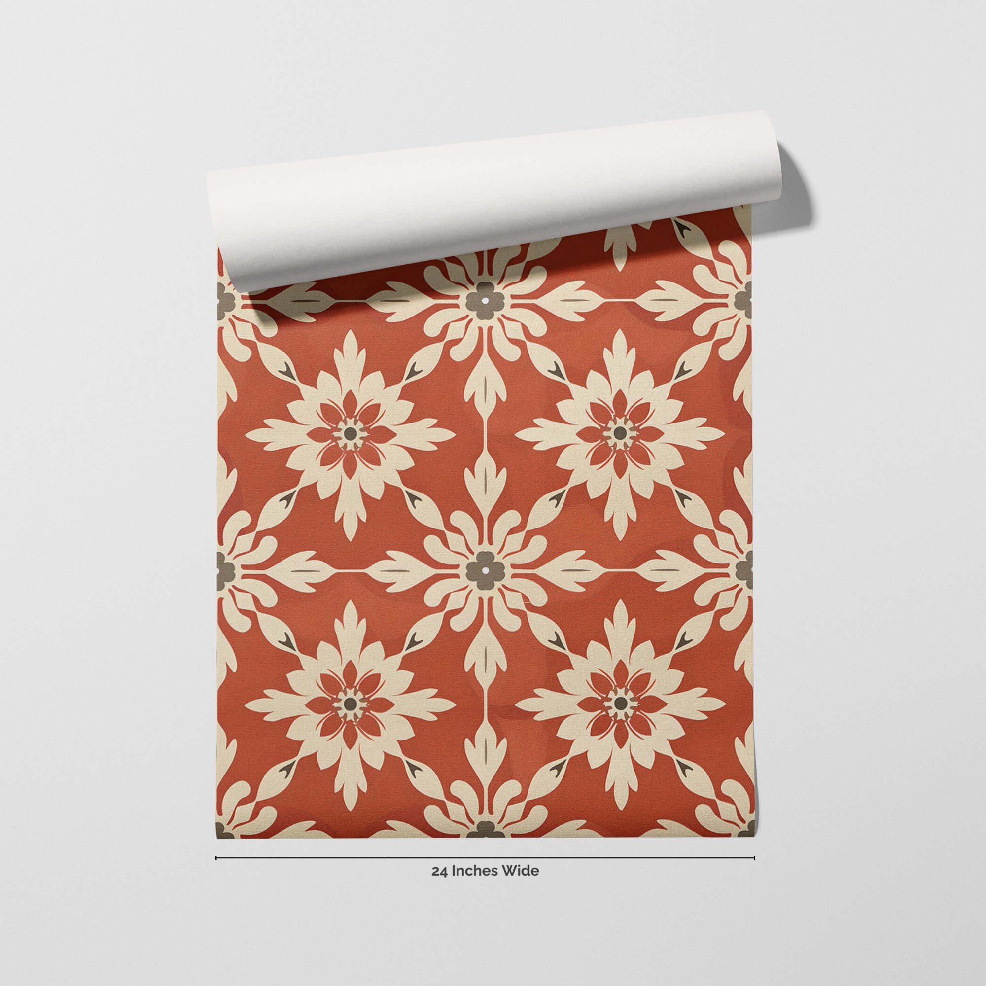 Terra Folk wallpaper roll, 24 inches wide