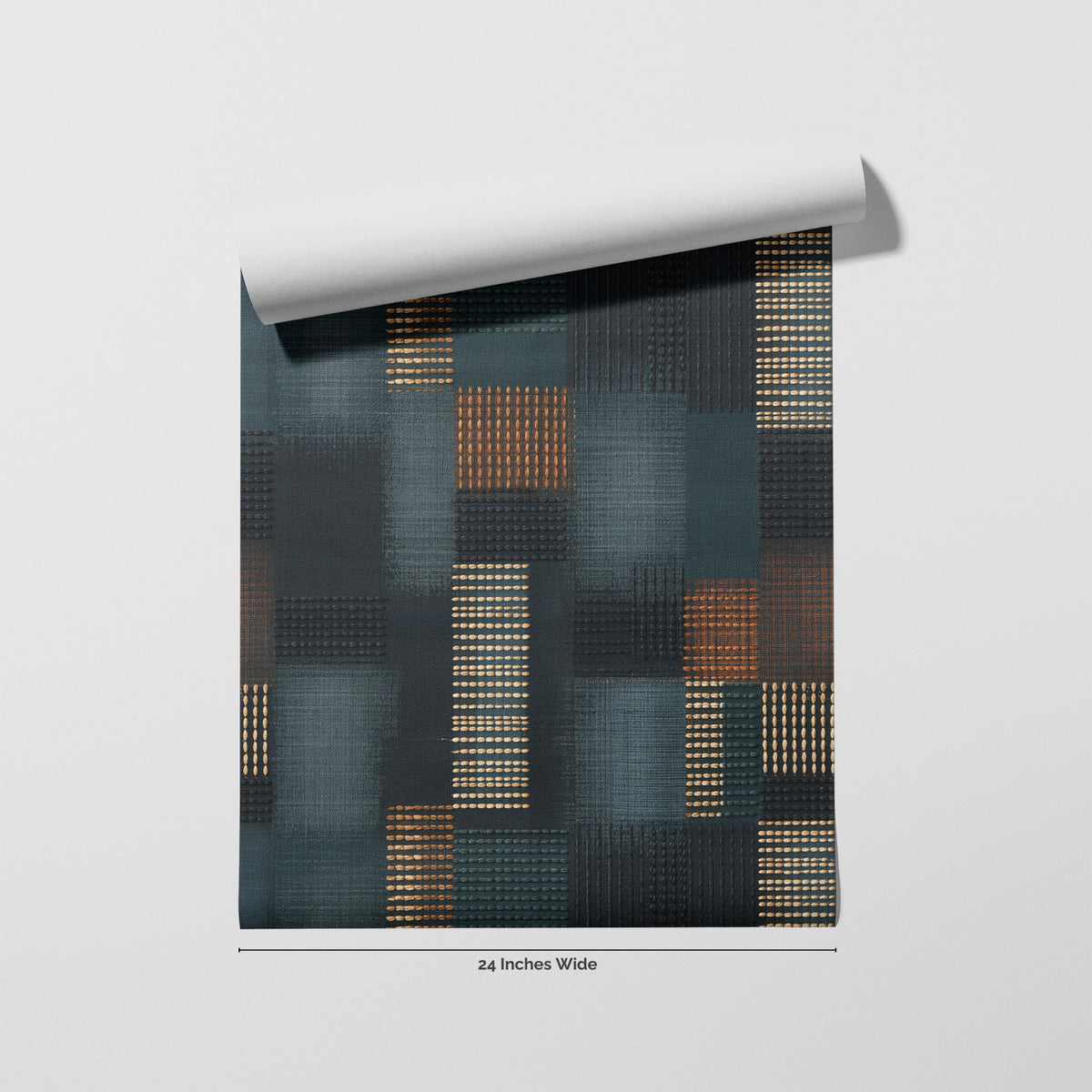 Lantern Plaid wallpaper roll, 24 inches wide