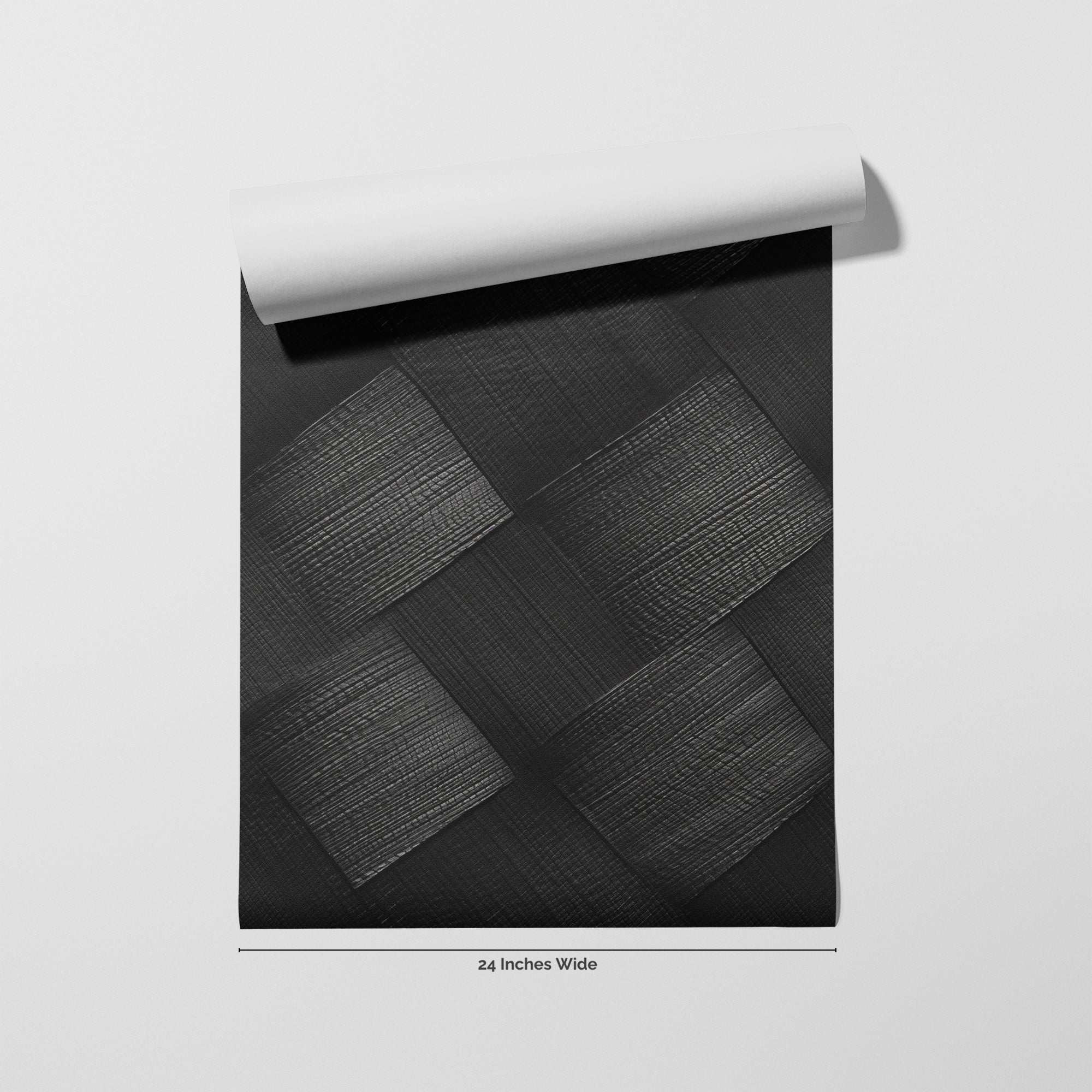 Onyx Weave wallpaper roll, 24 inches wide