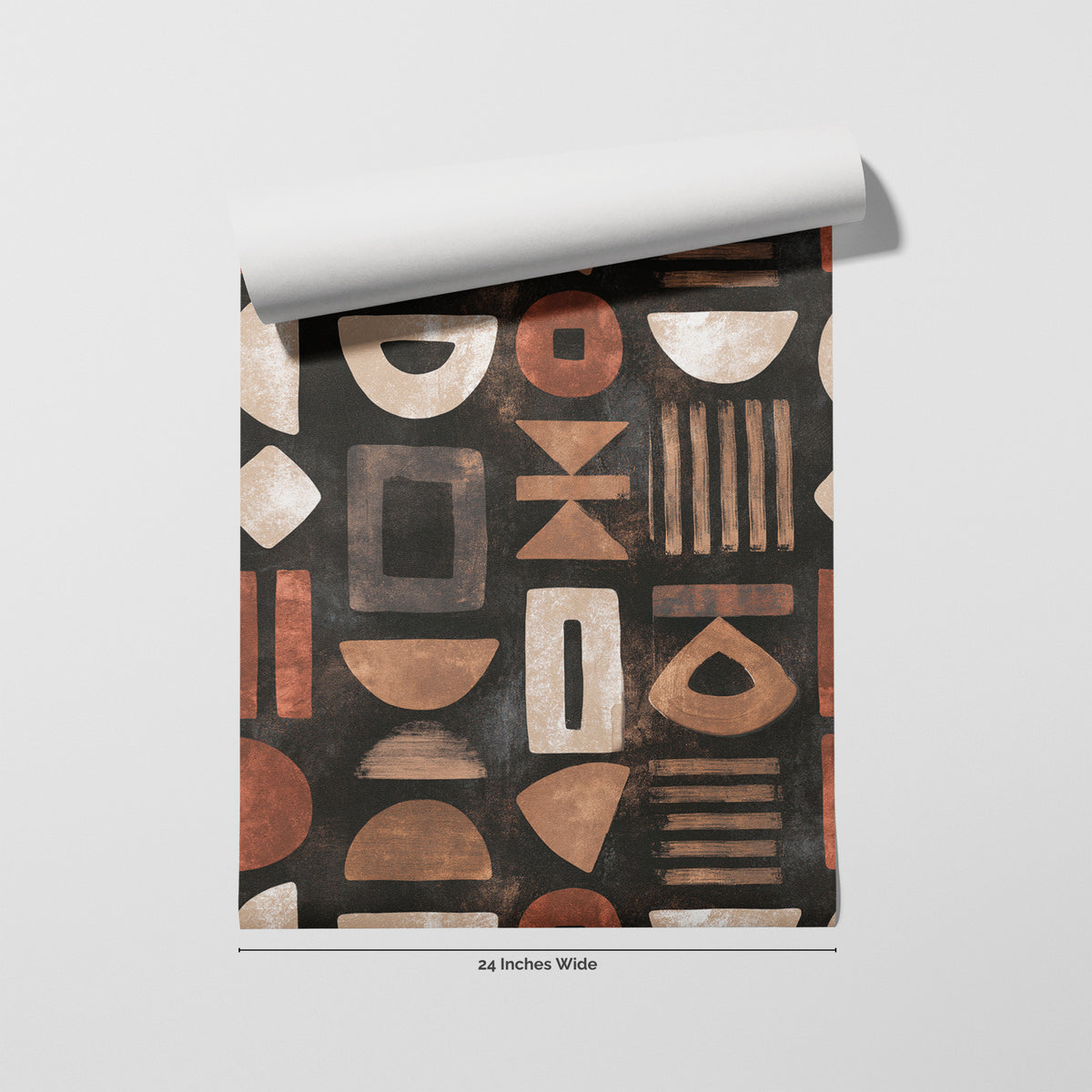 Ember Glyph wallpaper roll, 24 inches wide