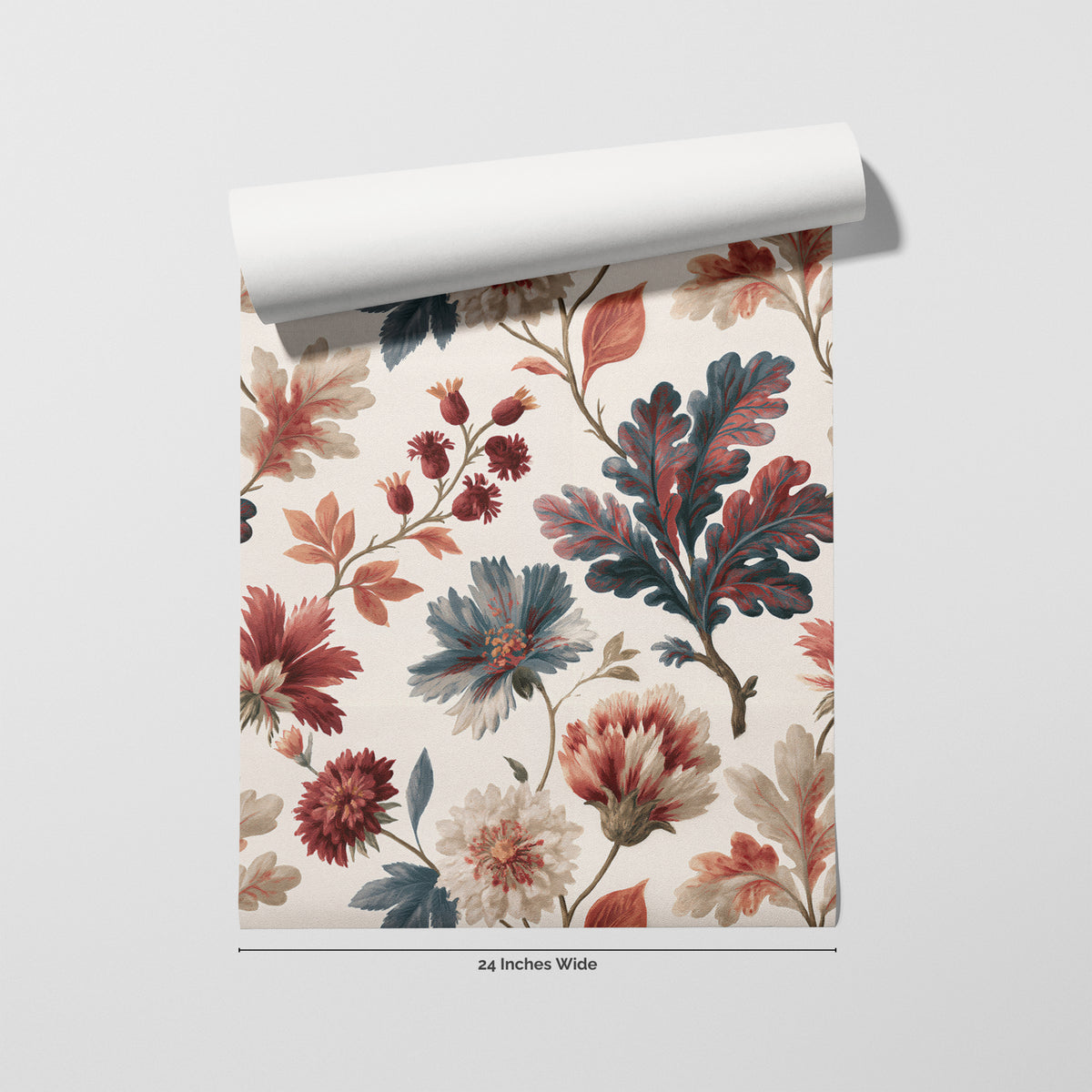 Autumn Posy wallpaper roll, 24 inches wide