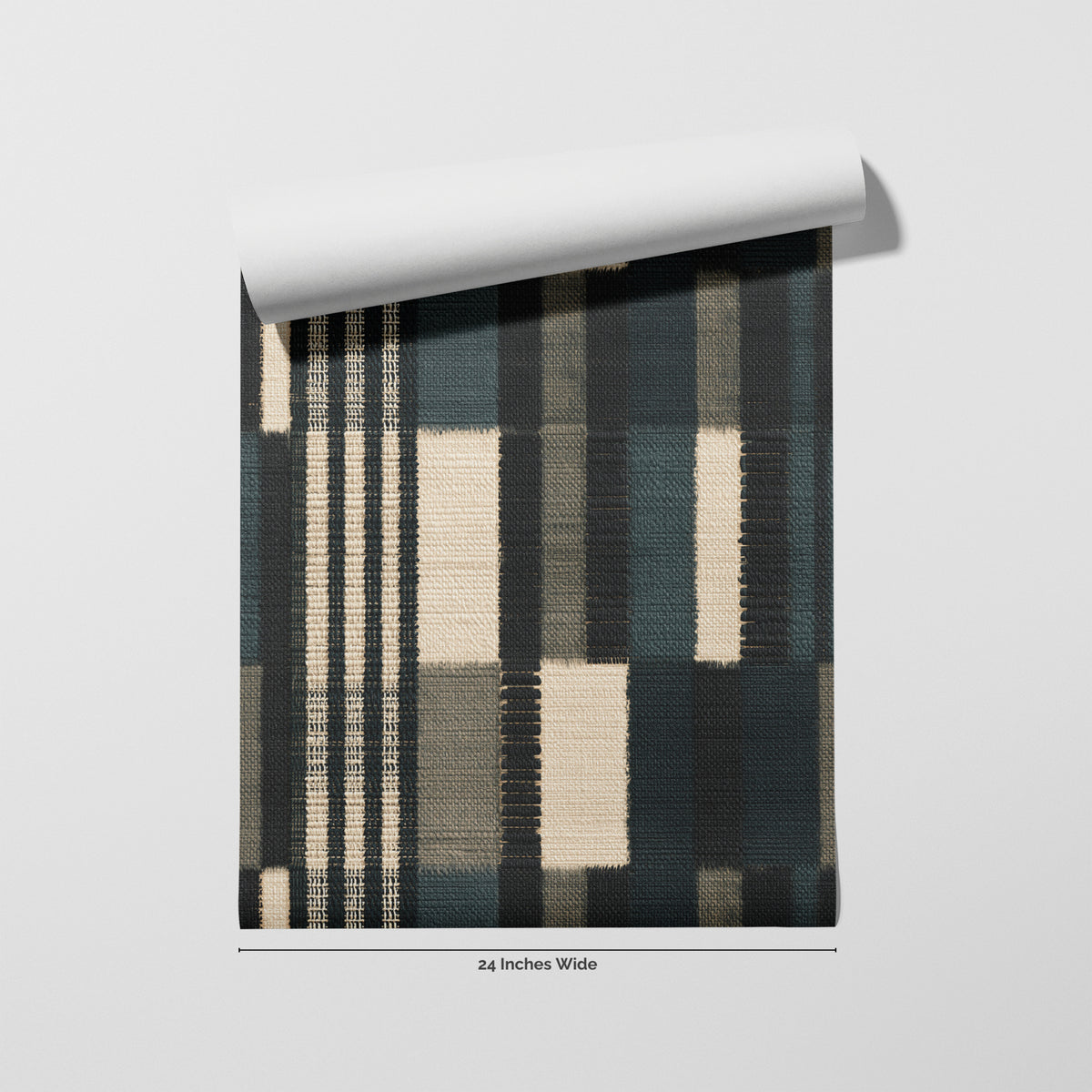 Cinder Stripe wallpaper roll, 24 inches wide