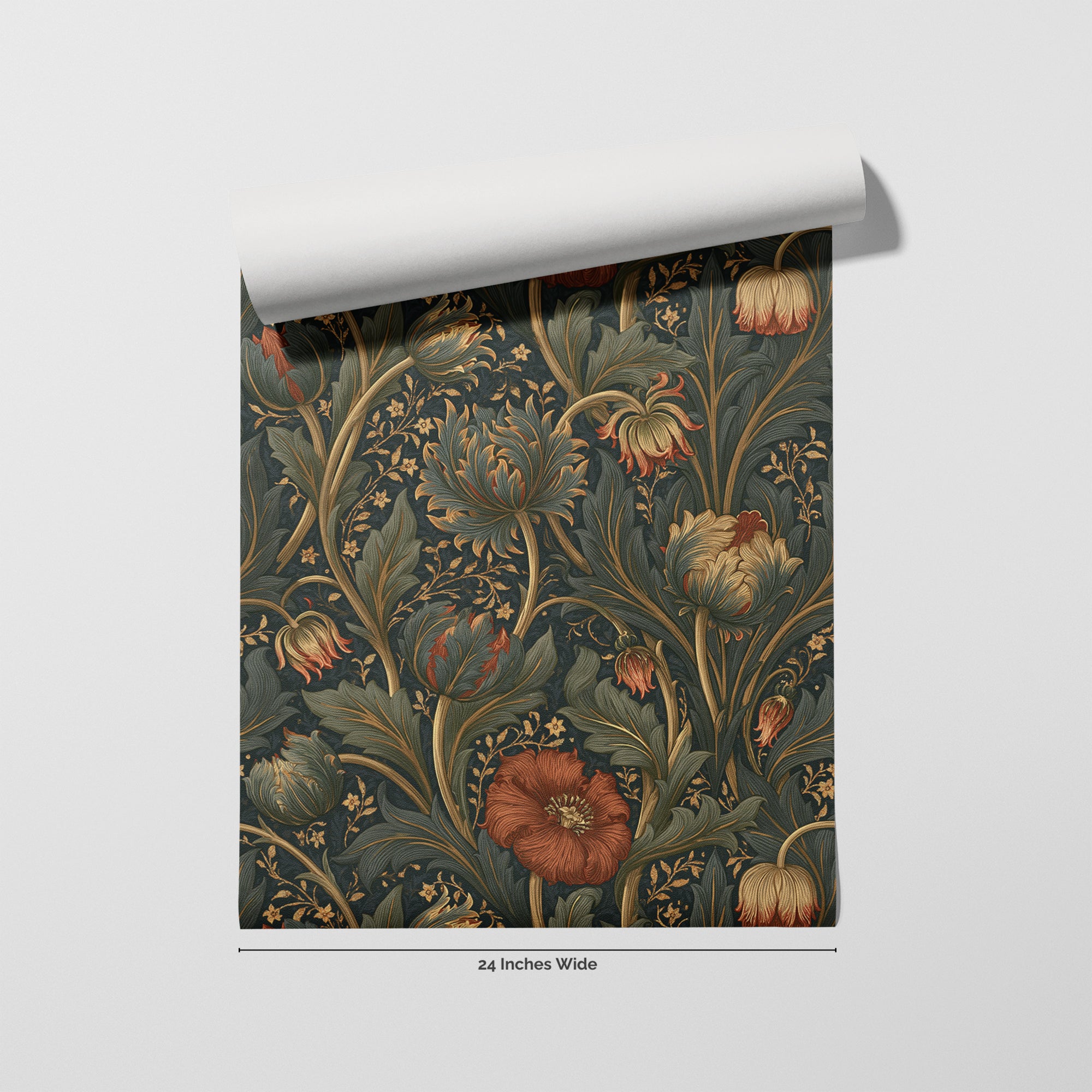 Amber Lily wallpaper roll, 24 inches wide