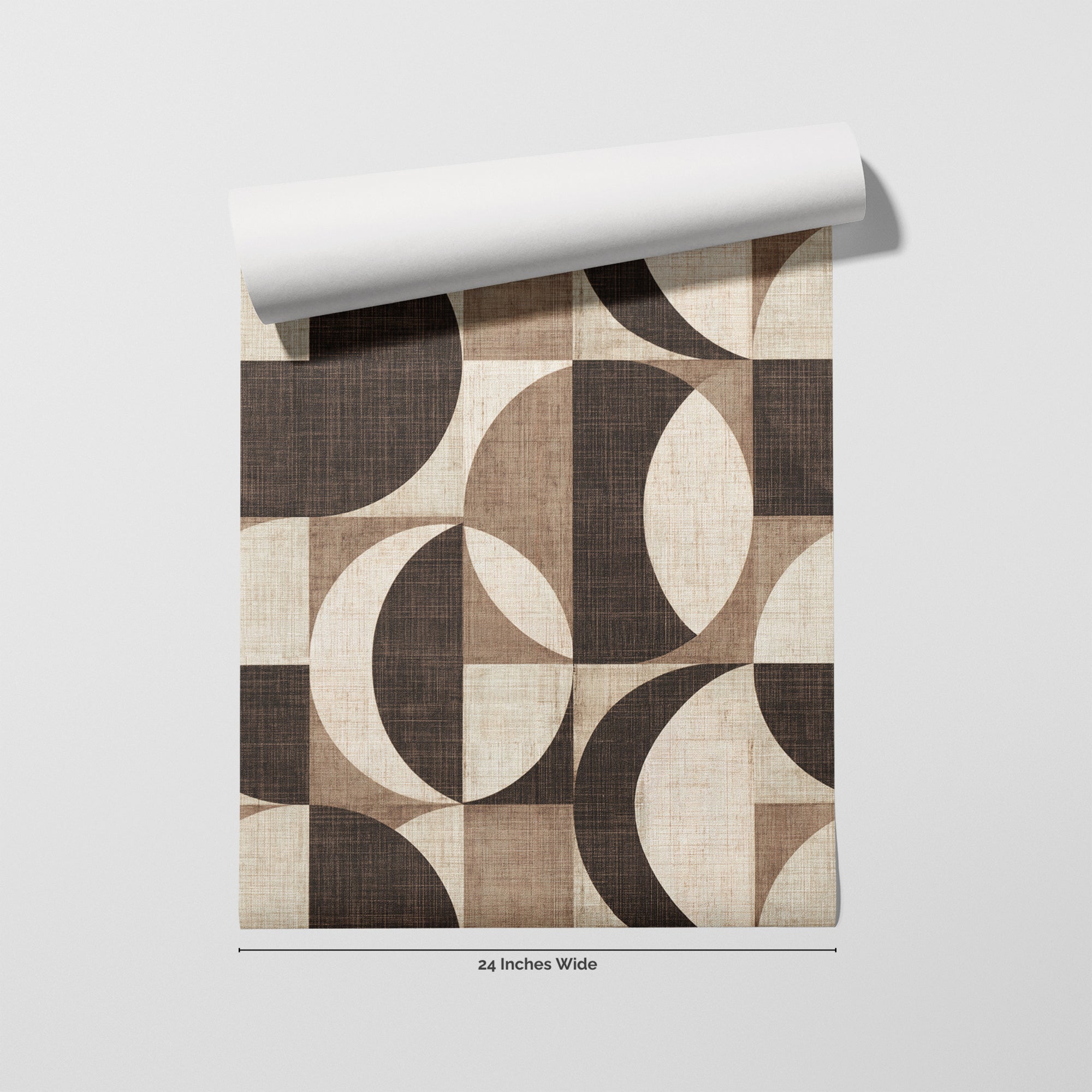 Cocoa Eclipse wallpaper roll, 24 inches wide