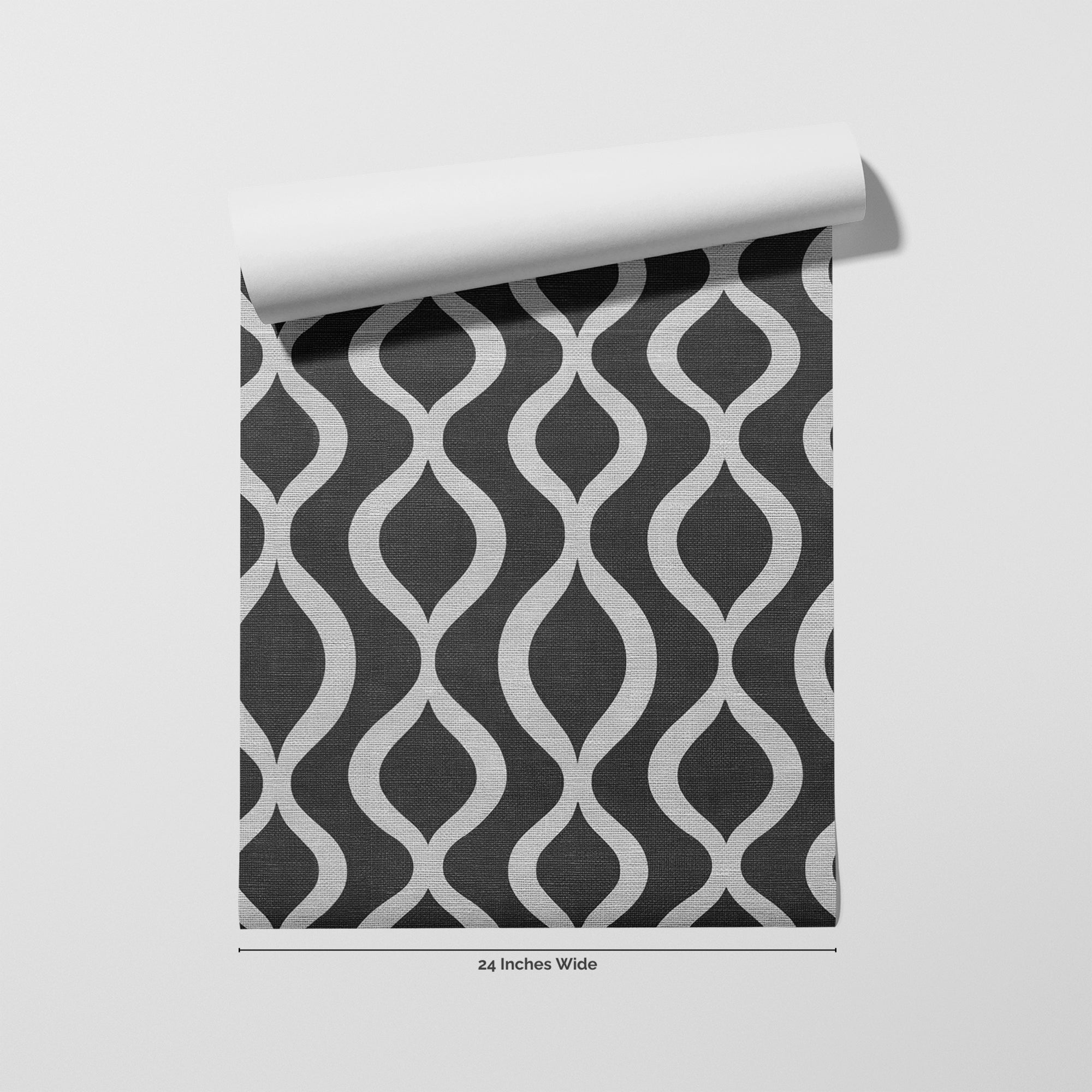 Onyx Pendulum wallpaper roll, 24 inches wide