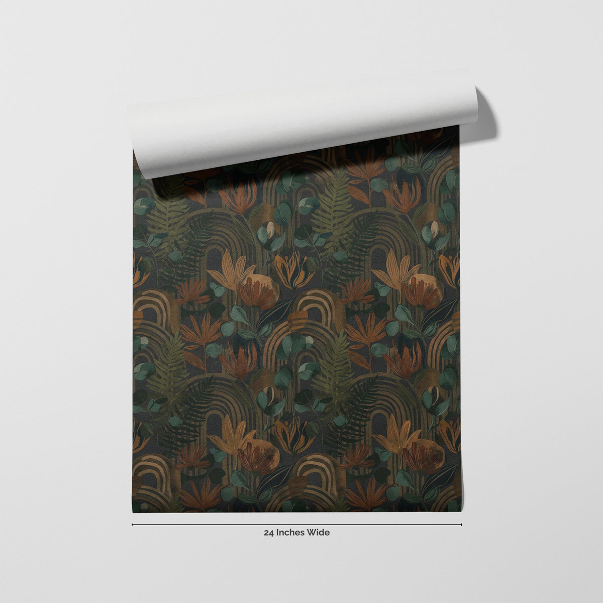 Umber Arbor wallpaper roll, 24 inches wide
