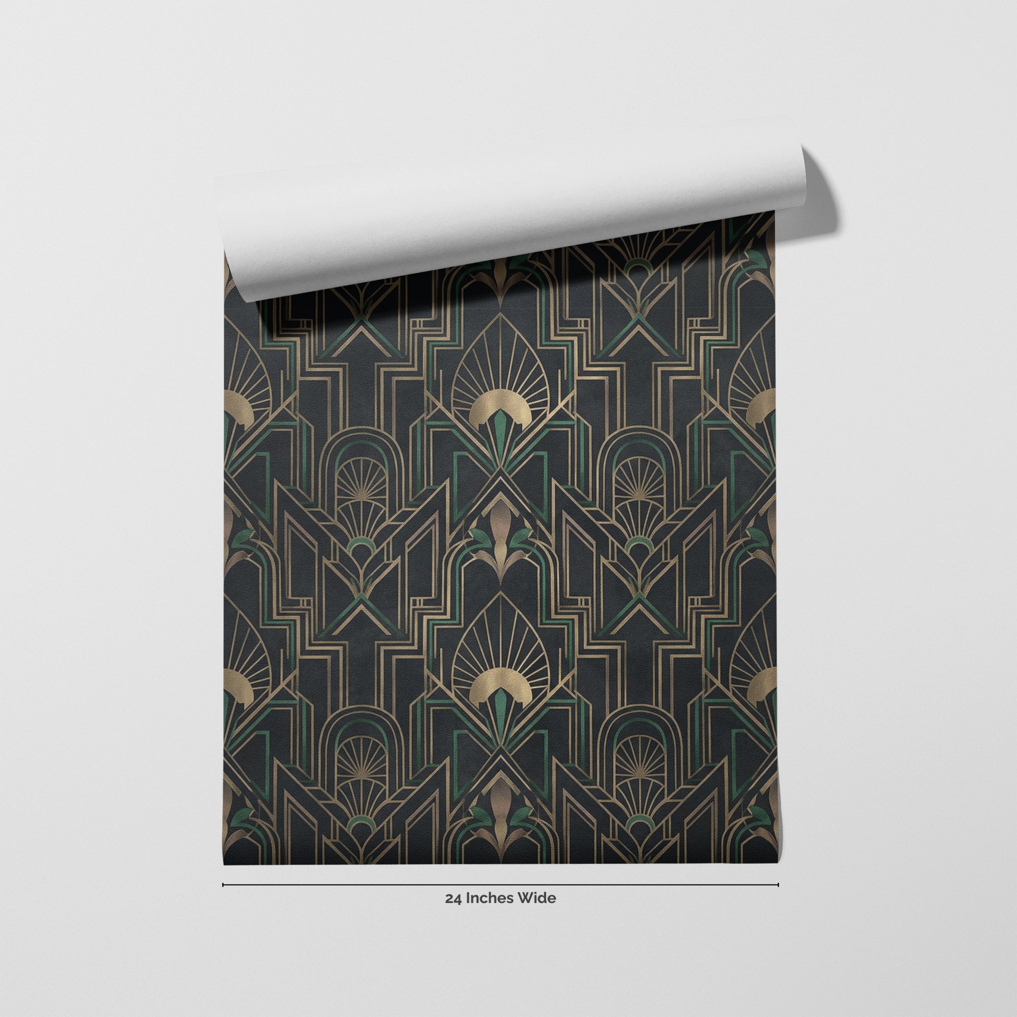 Gilt Nocturne wallpaper roll, 24 inches wide