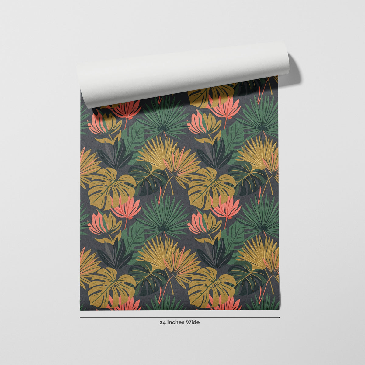 Gilded Palm wallpaper roll, 24 inches wide