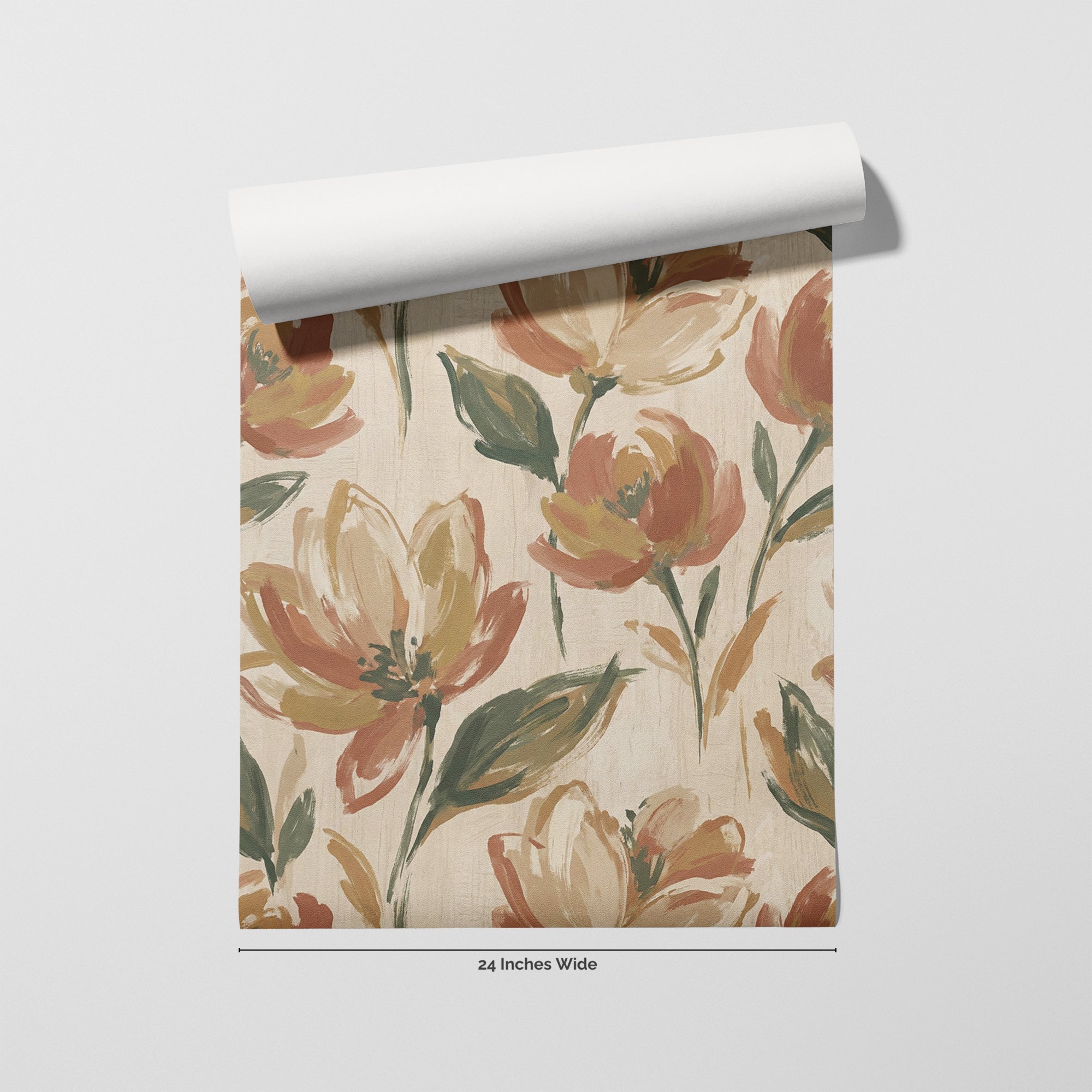 Magnolia Study wallpaper roll, 24 inches wide