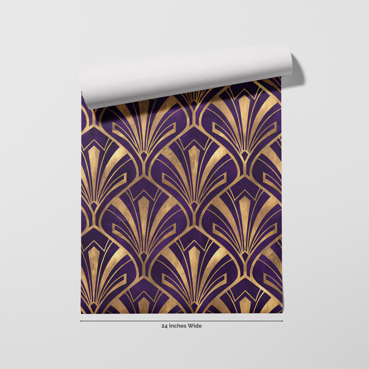Amethyst Plume wallpaper roll, 24 inches wide