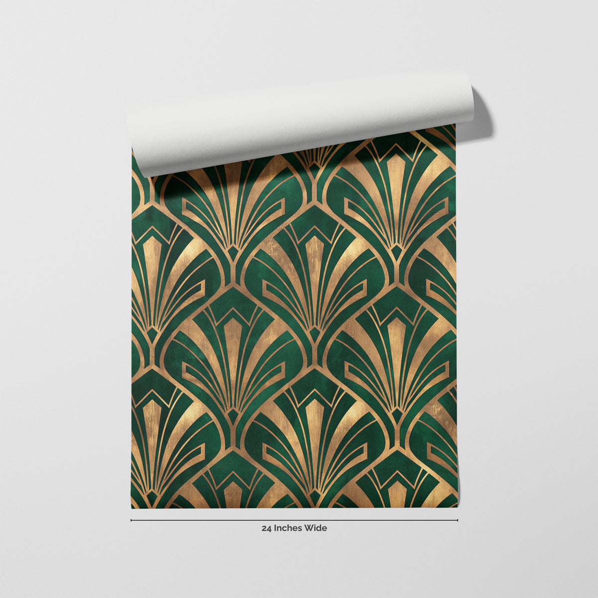Emerald Plume wallpaper roll, 24 inches wide