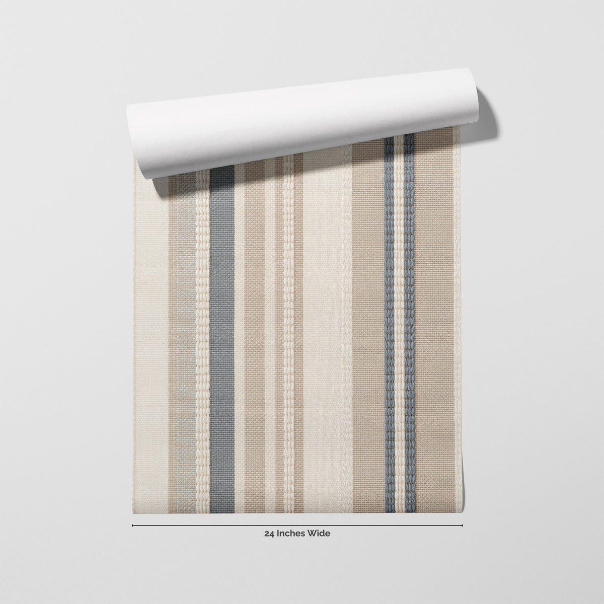 Harbor Ticking wallpaper roll, 24 inches wide