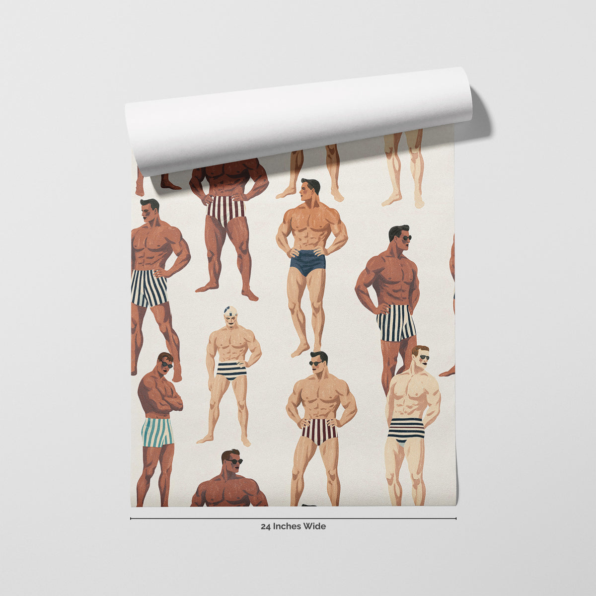 Riviera Club wallpaper roll, 24 inches wide