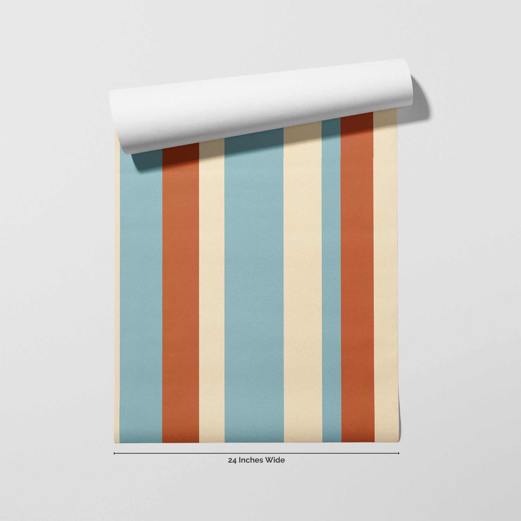 Carousel Stripe wallpaper roll, 24 inches wide