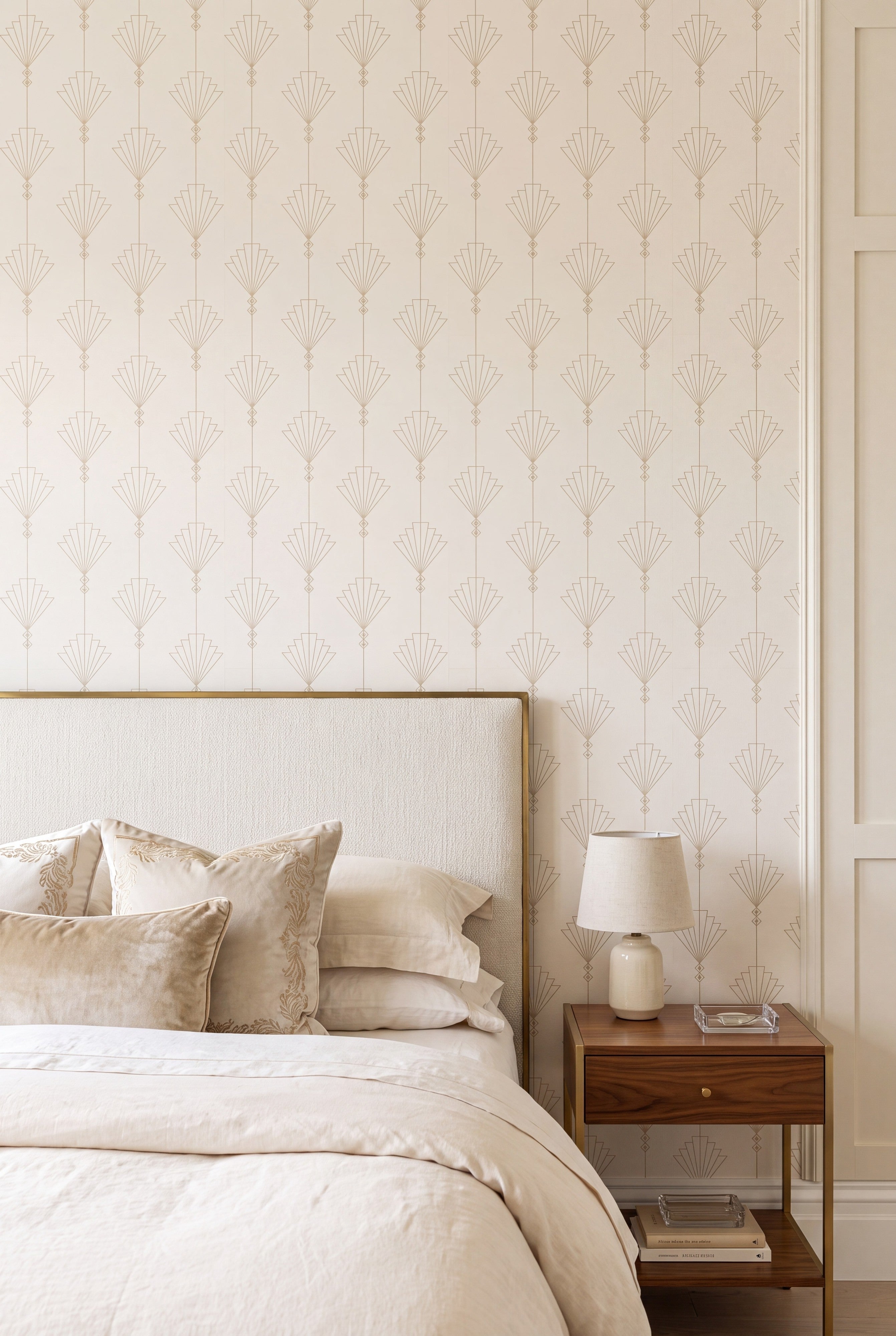 Starlite wallpaper shown in a bedroom