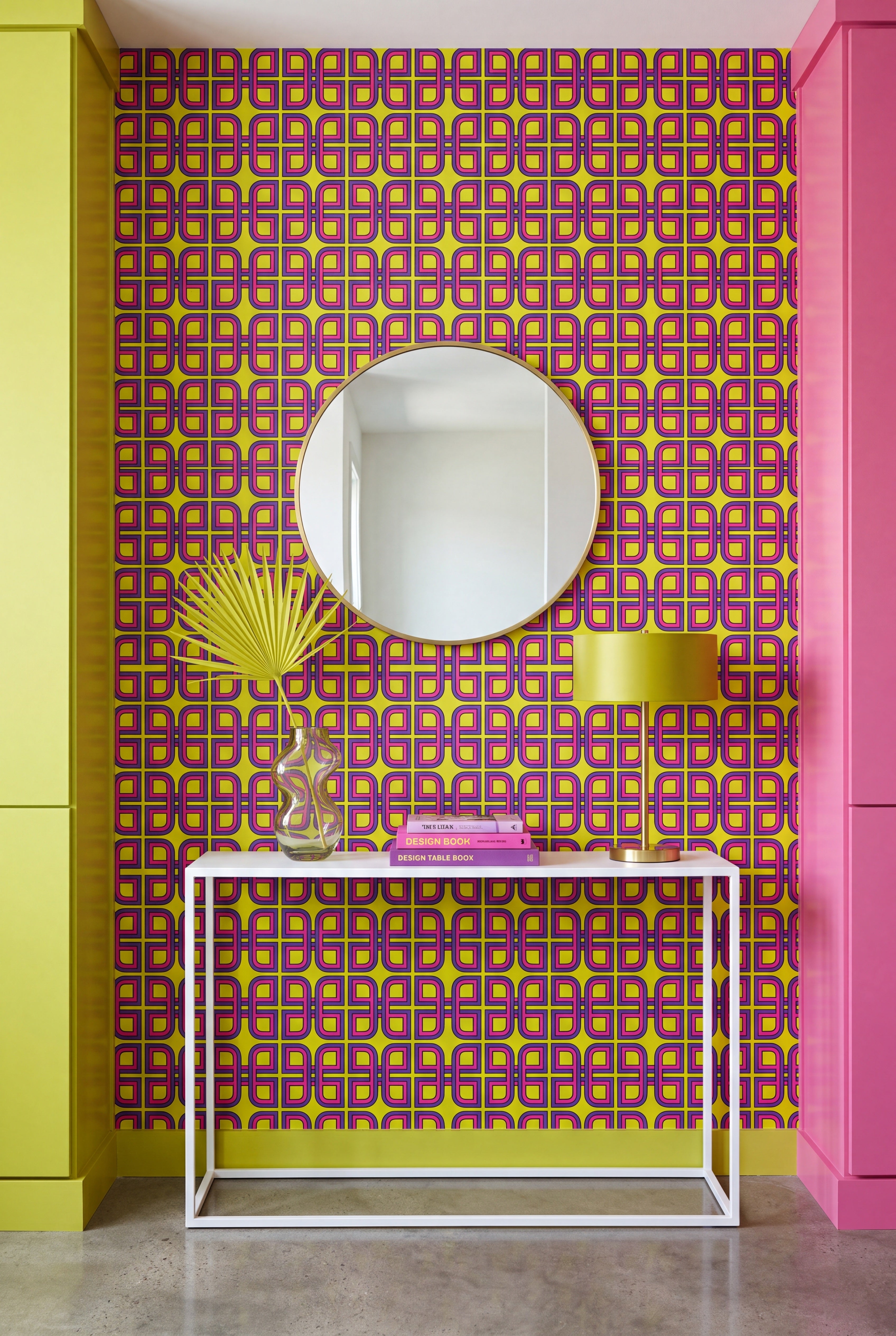 Neon Nineties wallpaper on an accent wall