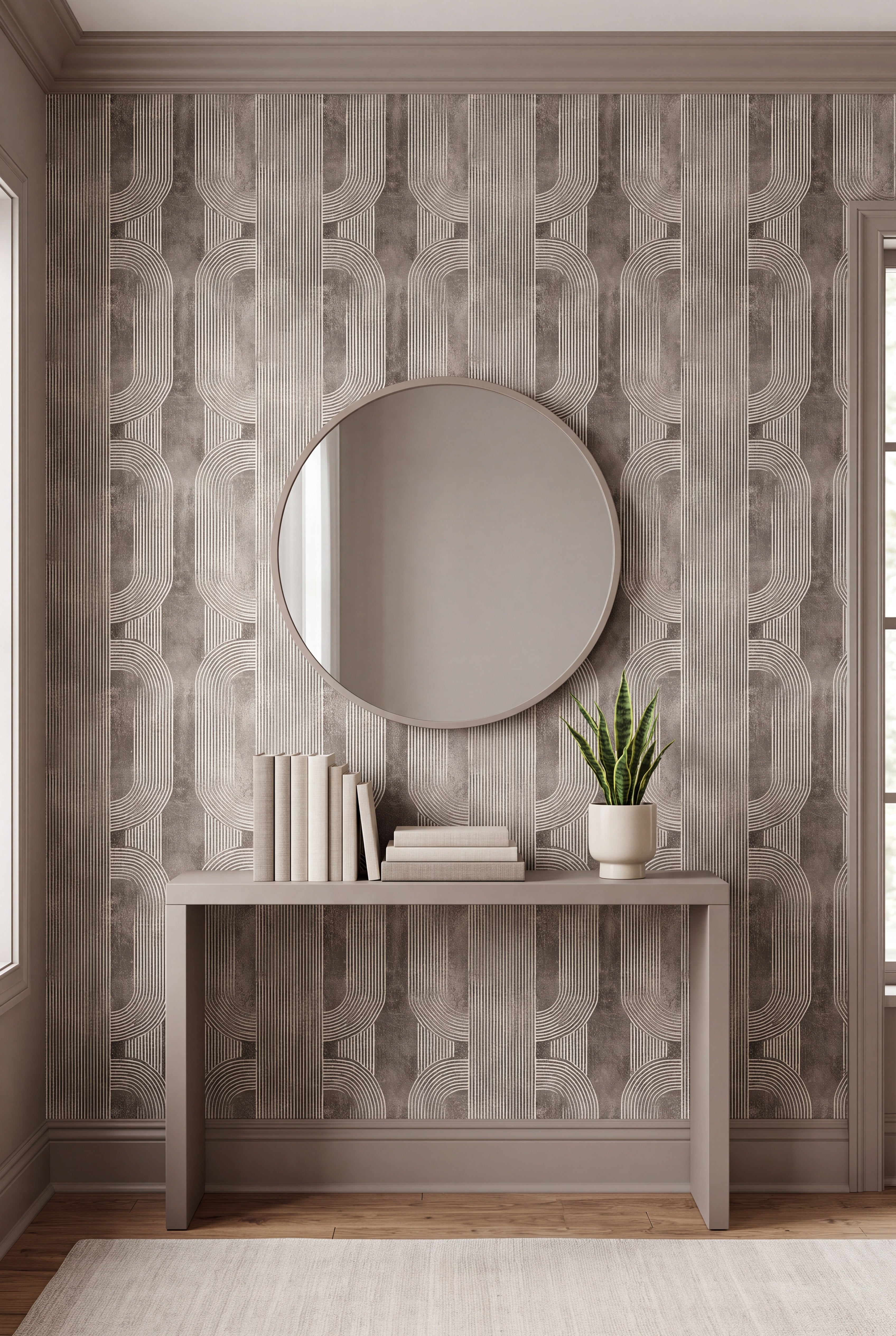 Sahara wallpaper on an accent wall