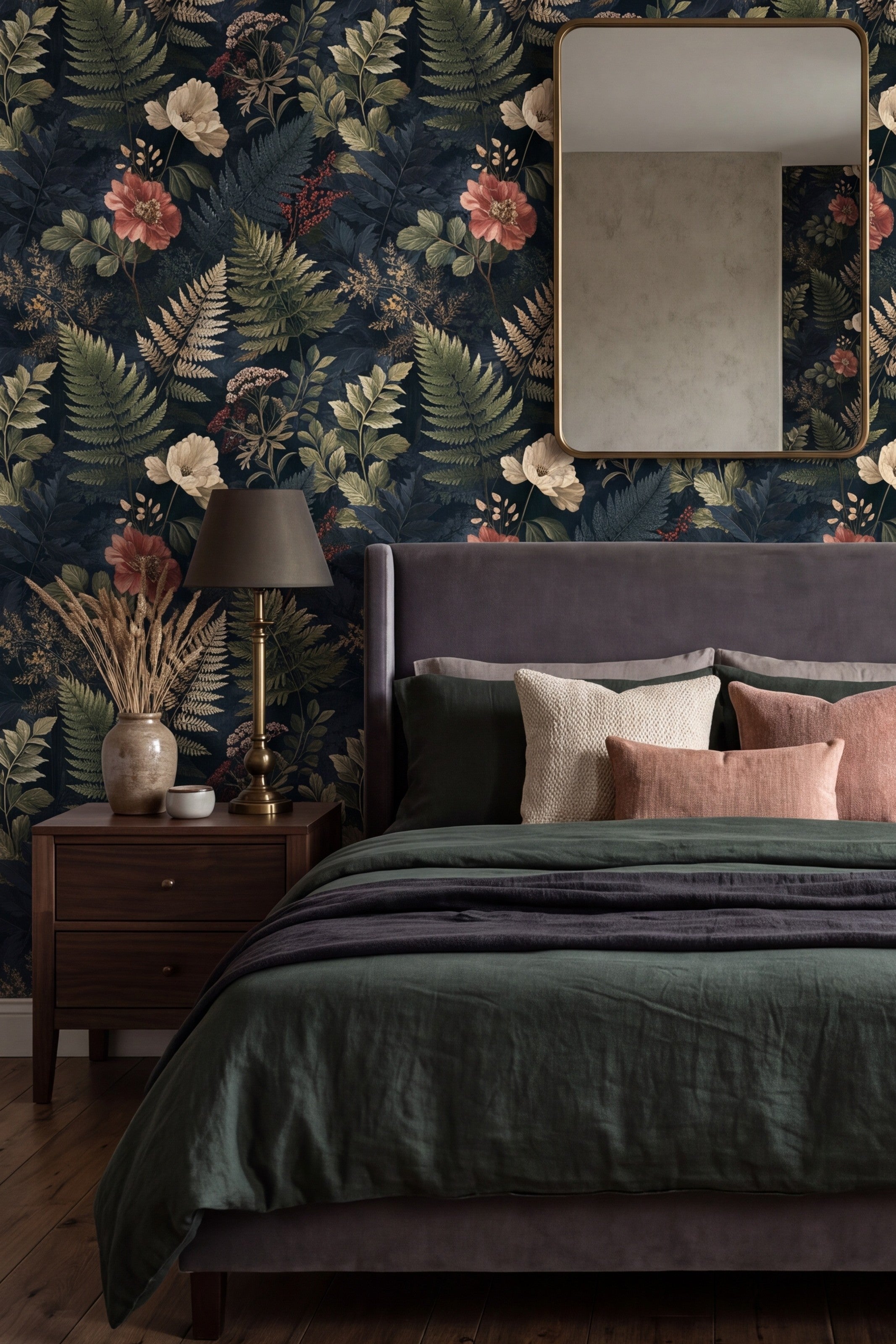 Wild Conservatory wallpaper shown in a bedroom