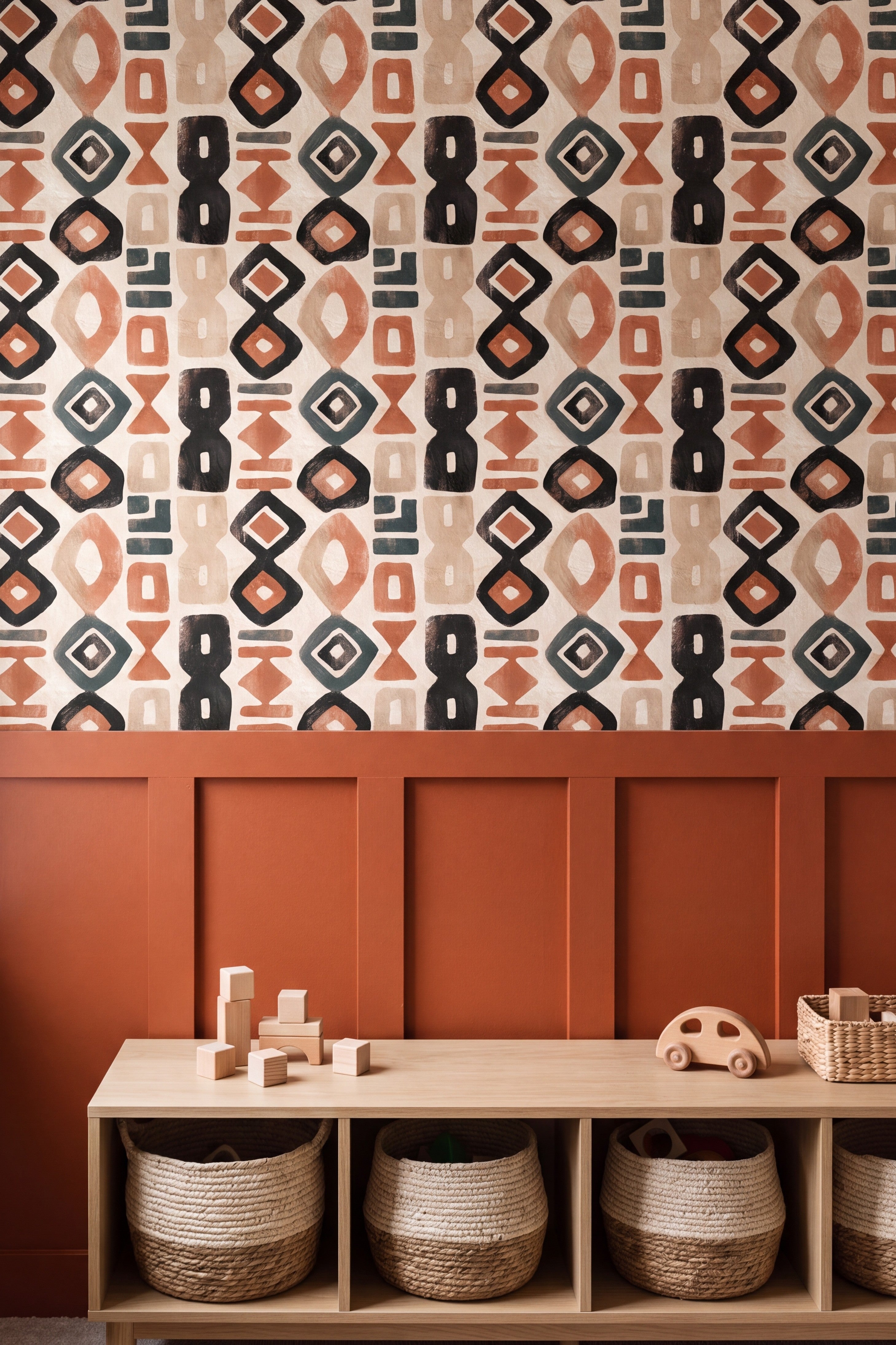 Talisman wallpaper shown in a kids room