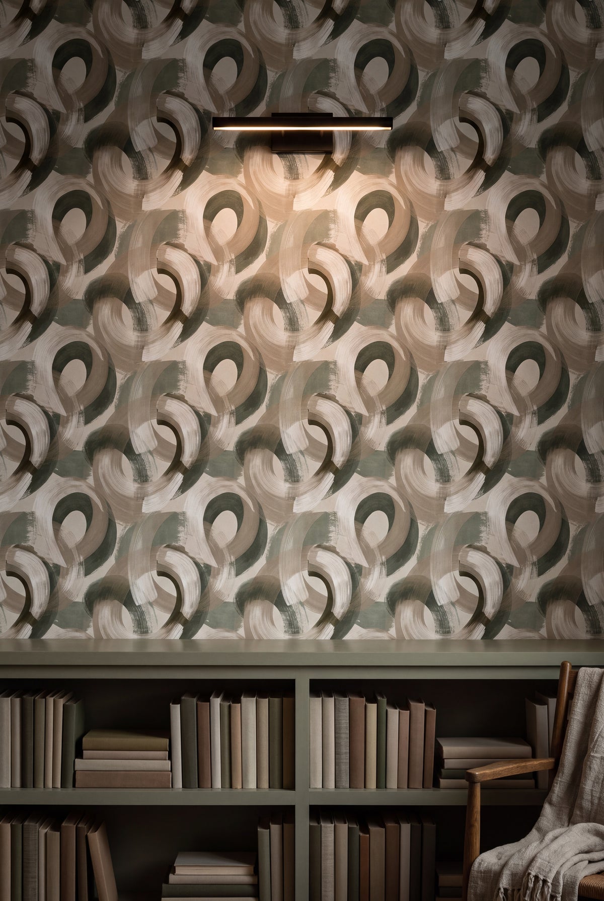 Willow Halo wallpaper shown in a library