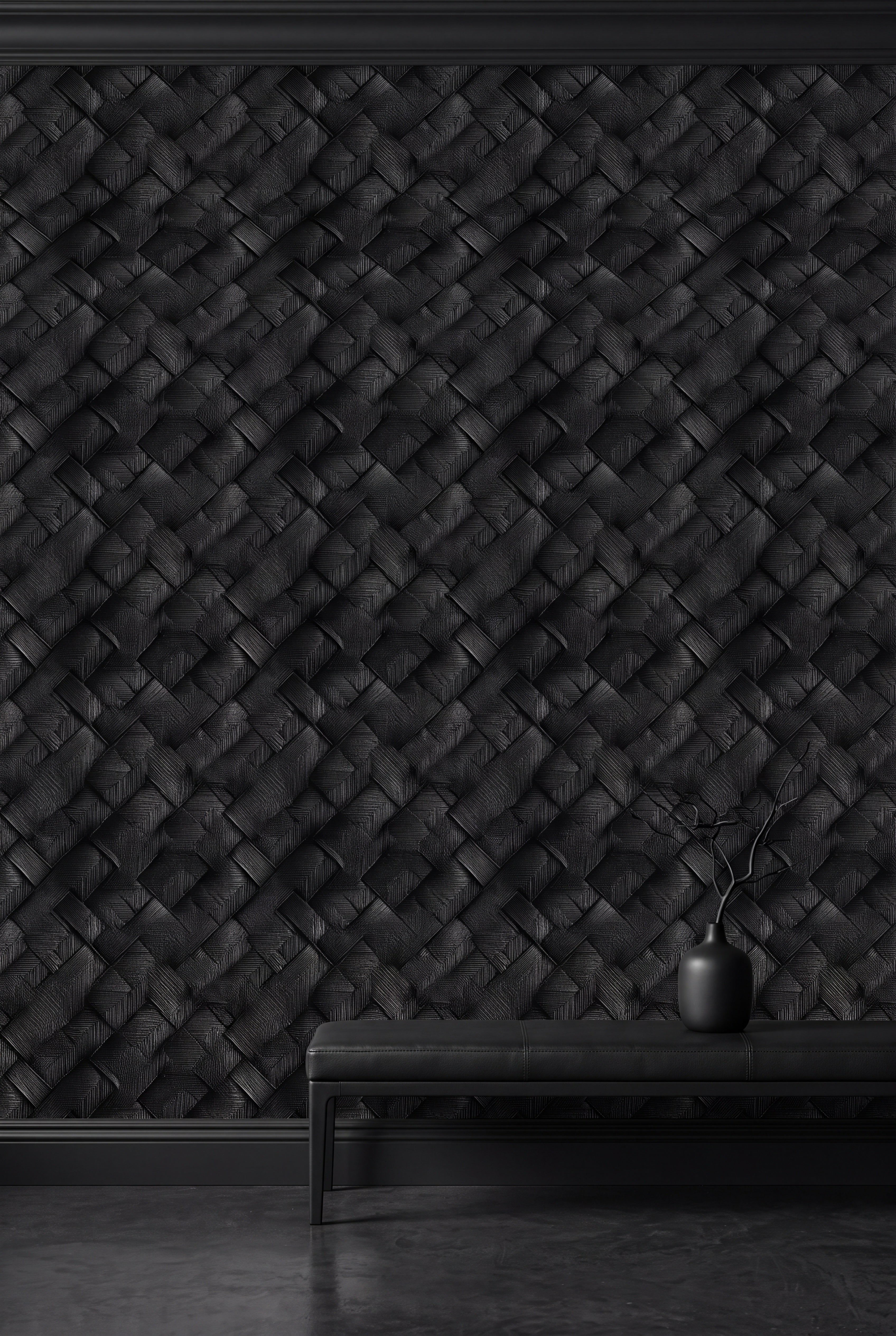 Milano Weave wallpaper on an accent wall