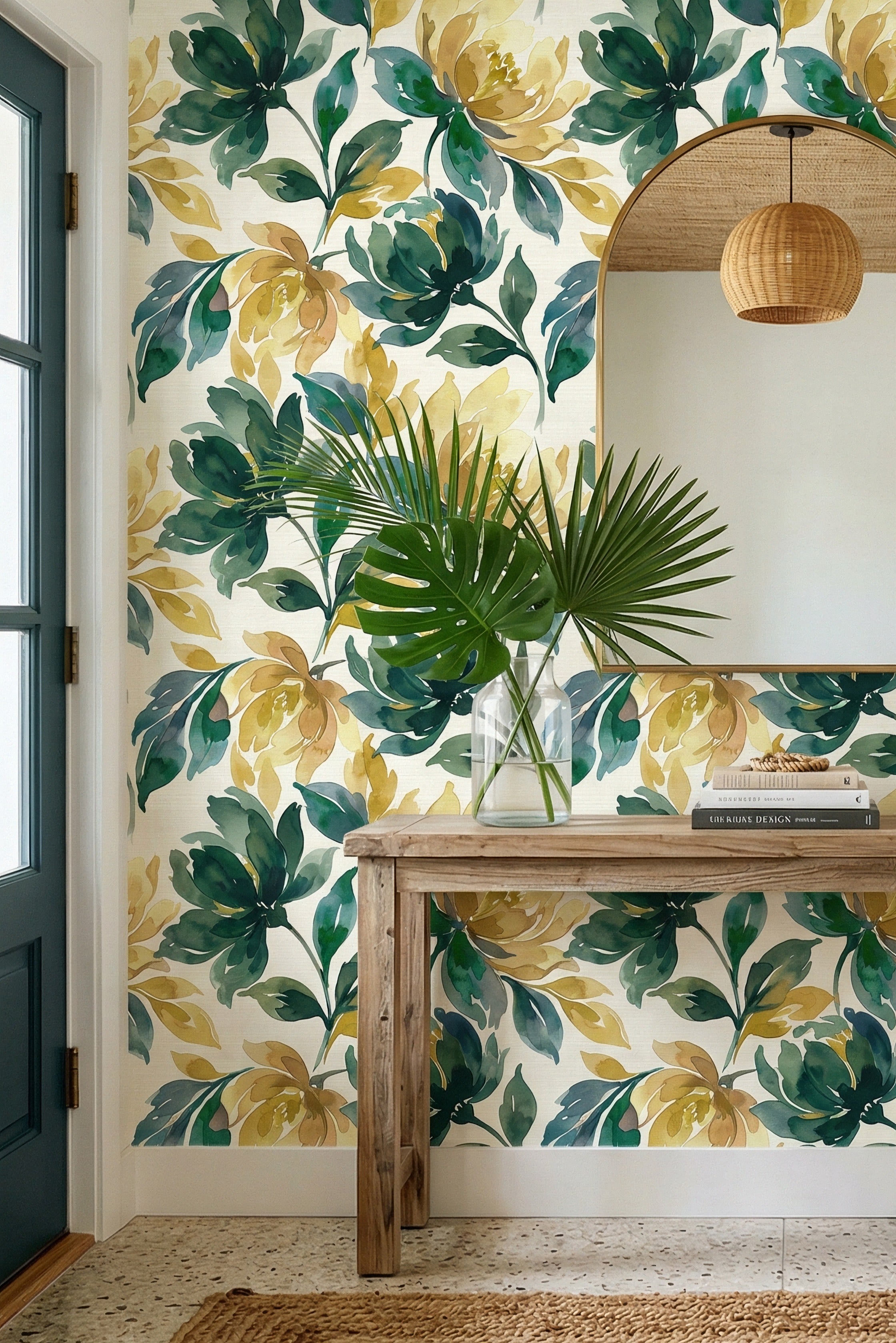 Meadow Medley wallpaper shown in an entryway