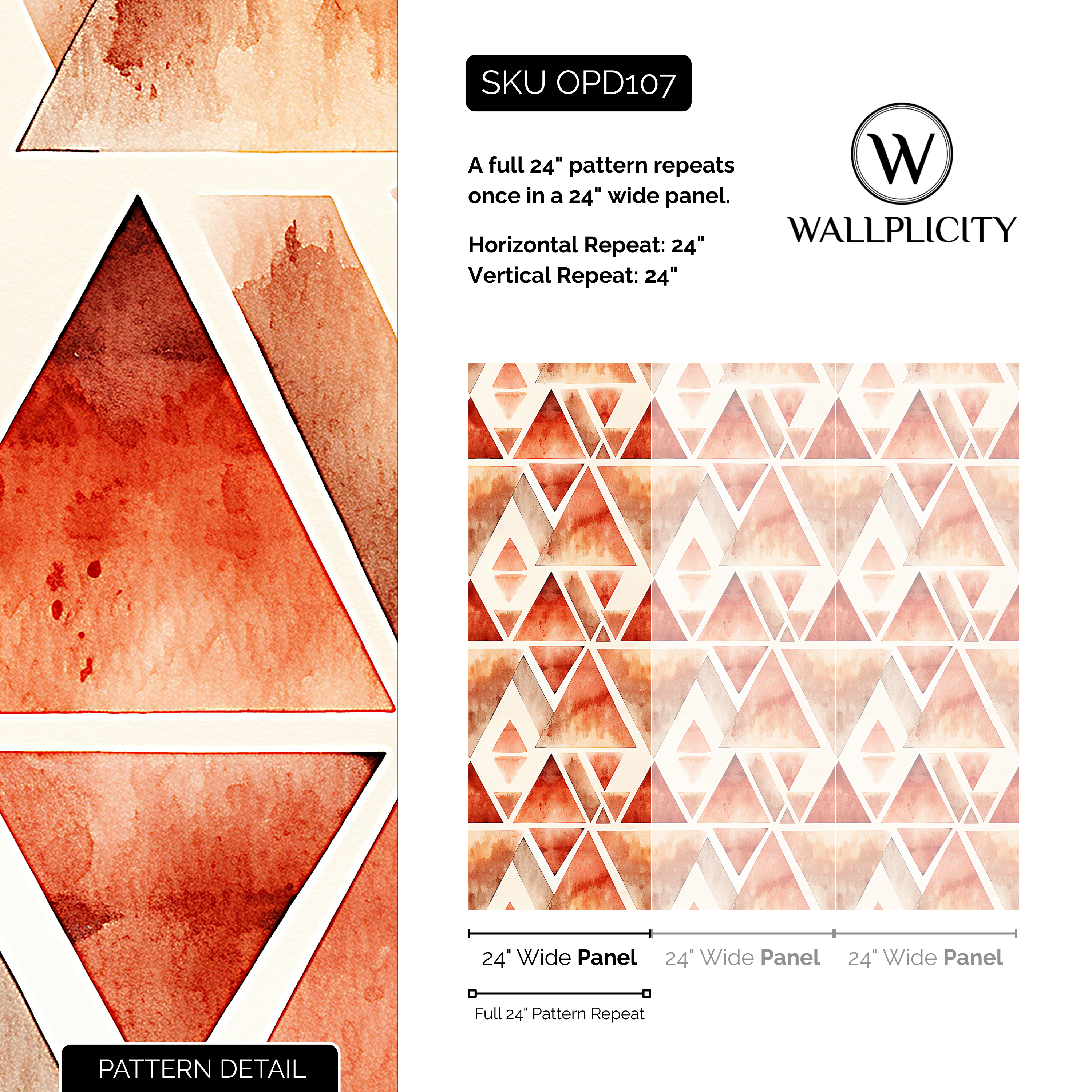 Santa Fe wallpaper pattern detail and repeat size