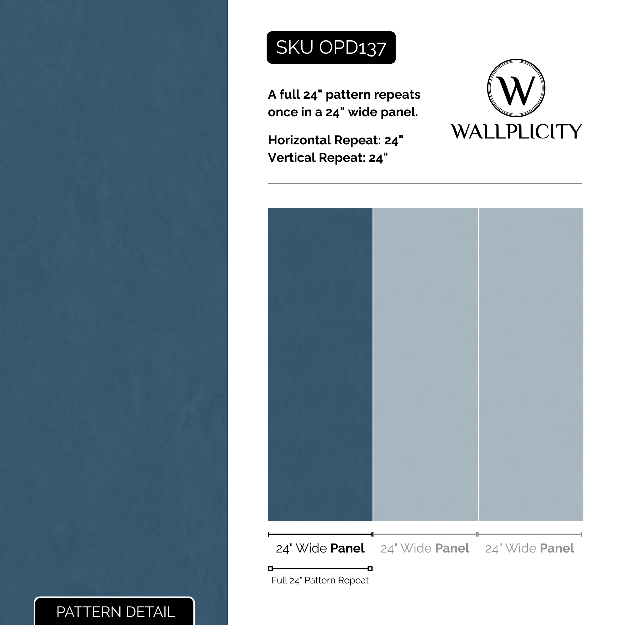 Harbor Wash wallpaper pattern detail and repeat size