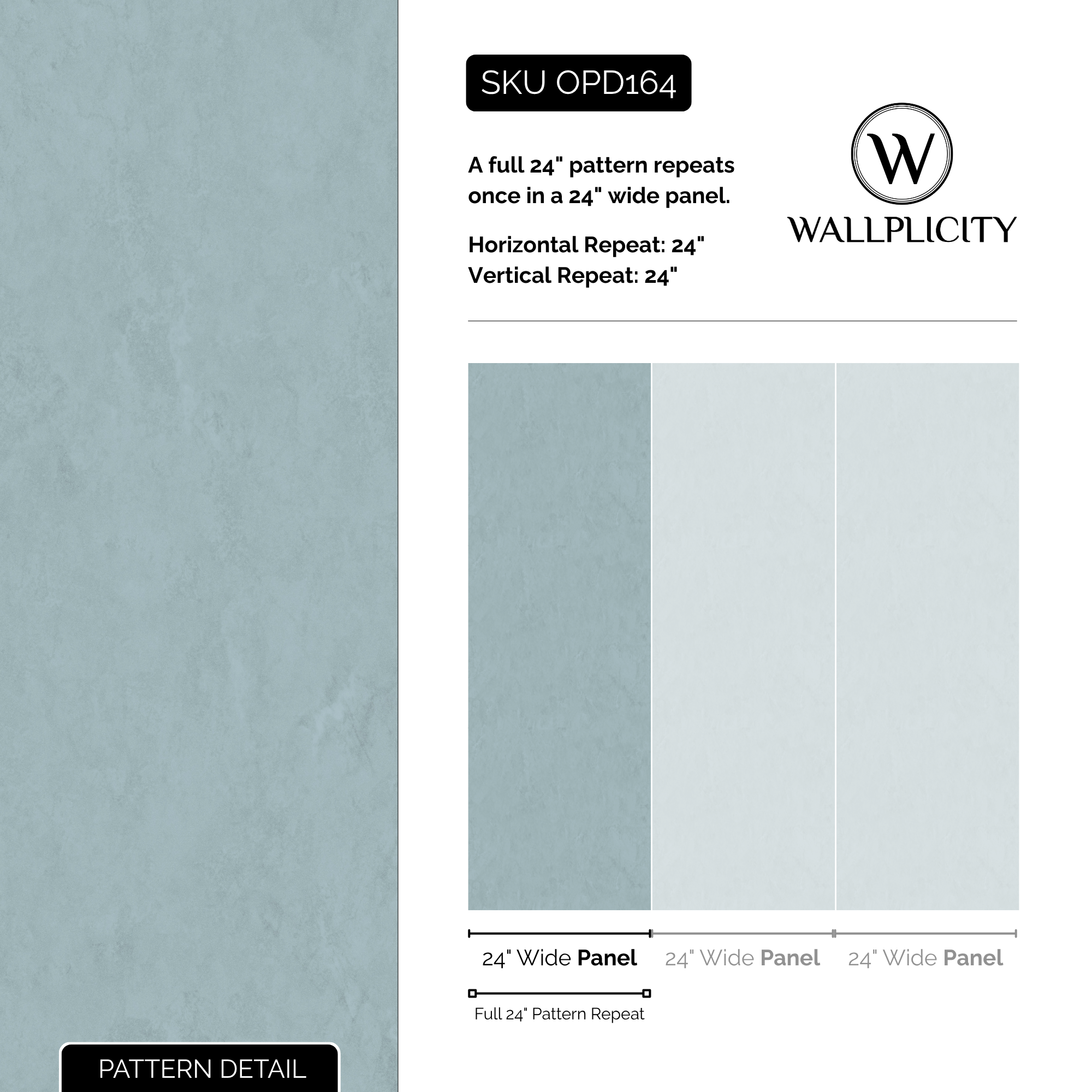 Tide Wash wallpaper pattern detail and repeat size
