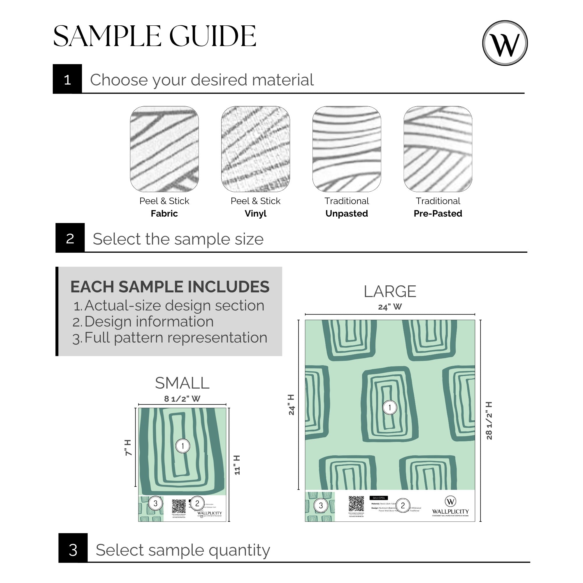 Green Groove wallpaper sample guide