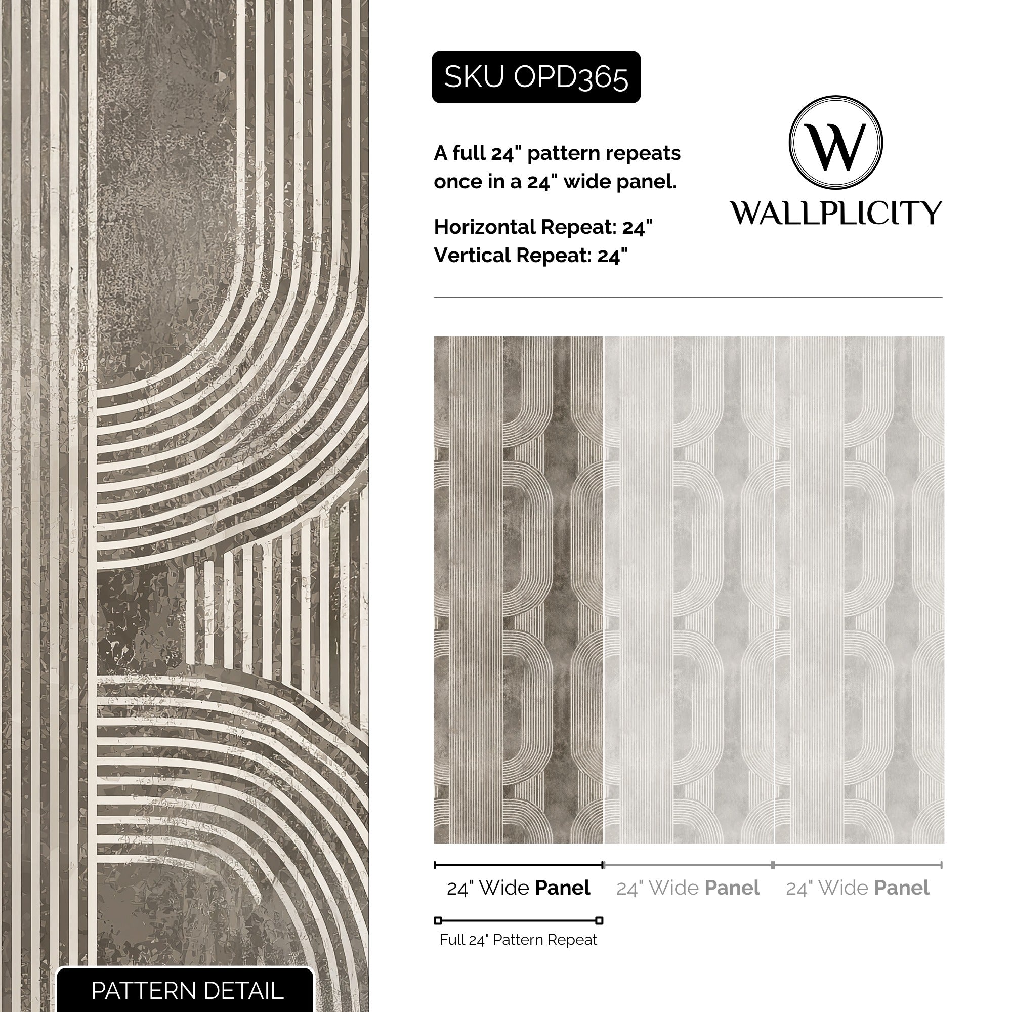 Sahara wallpaper pattern detail and repeat size