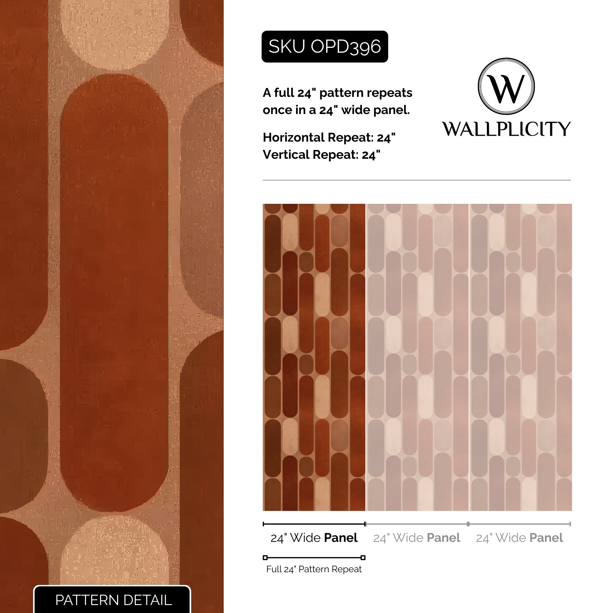 Terra Mod wallpaper pattern detail and repeat size