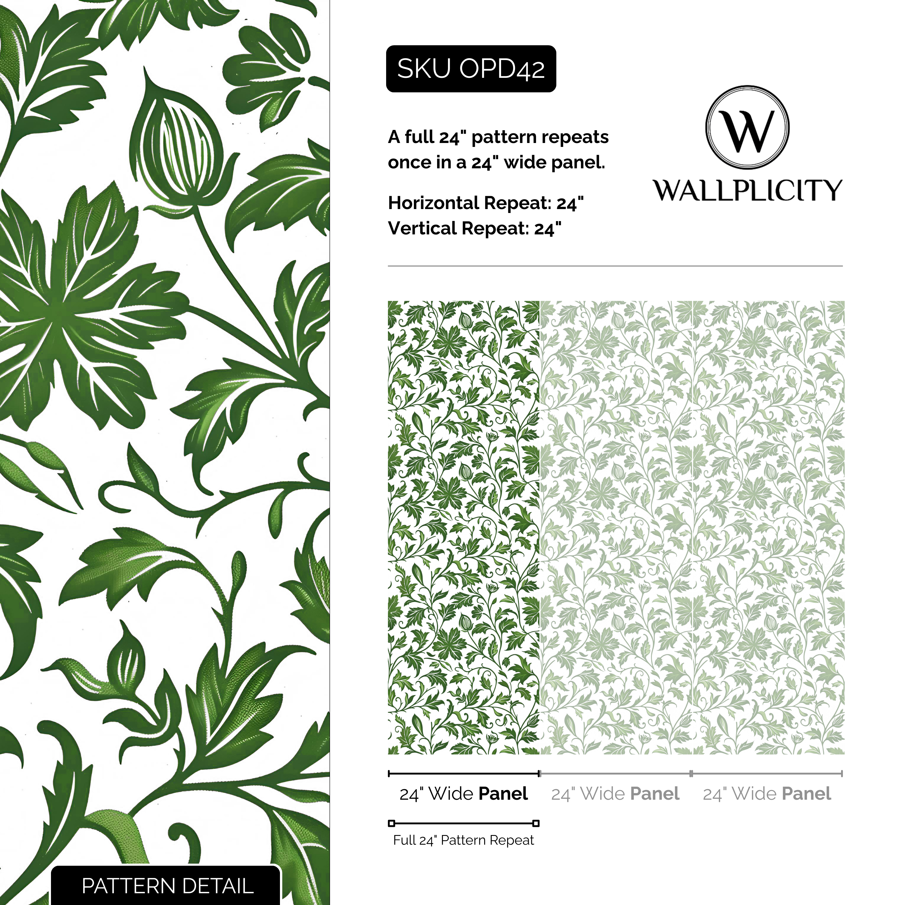 Ivy League wallpaper pattern detail and repeat size