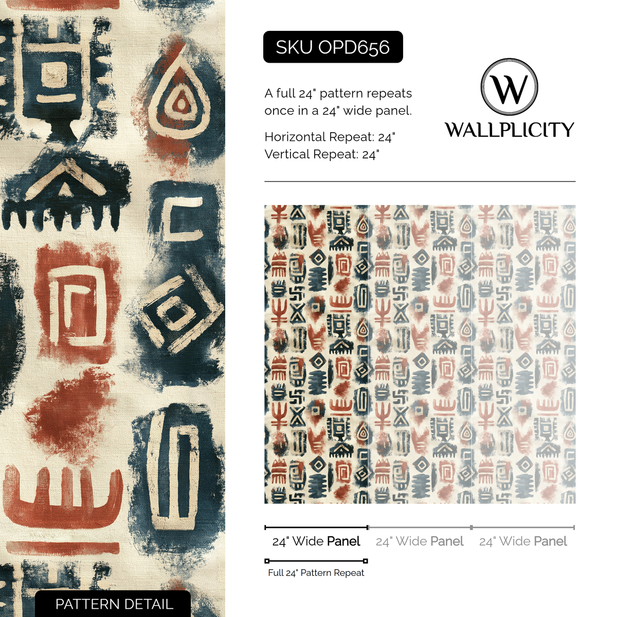 Storyteller wallpaper pattern detail and repeat size