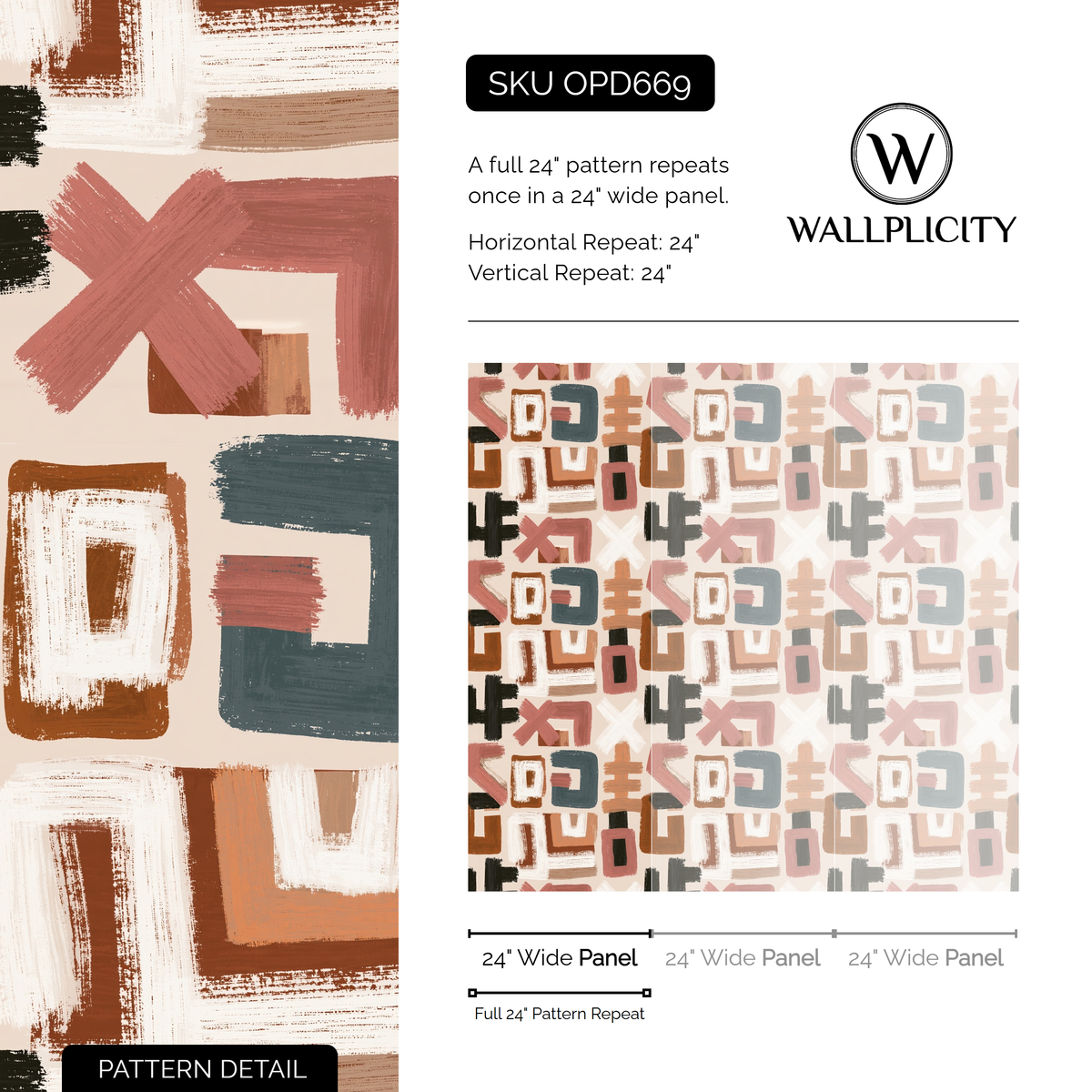 Studio Marks wallpaper pattern detail and repeat size