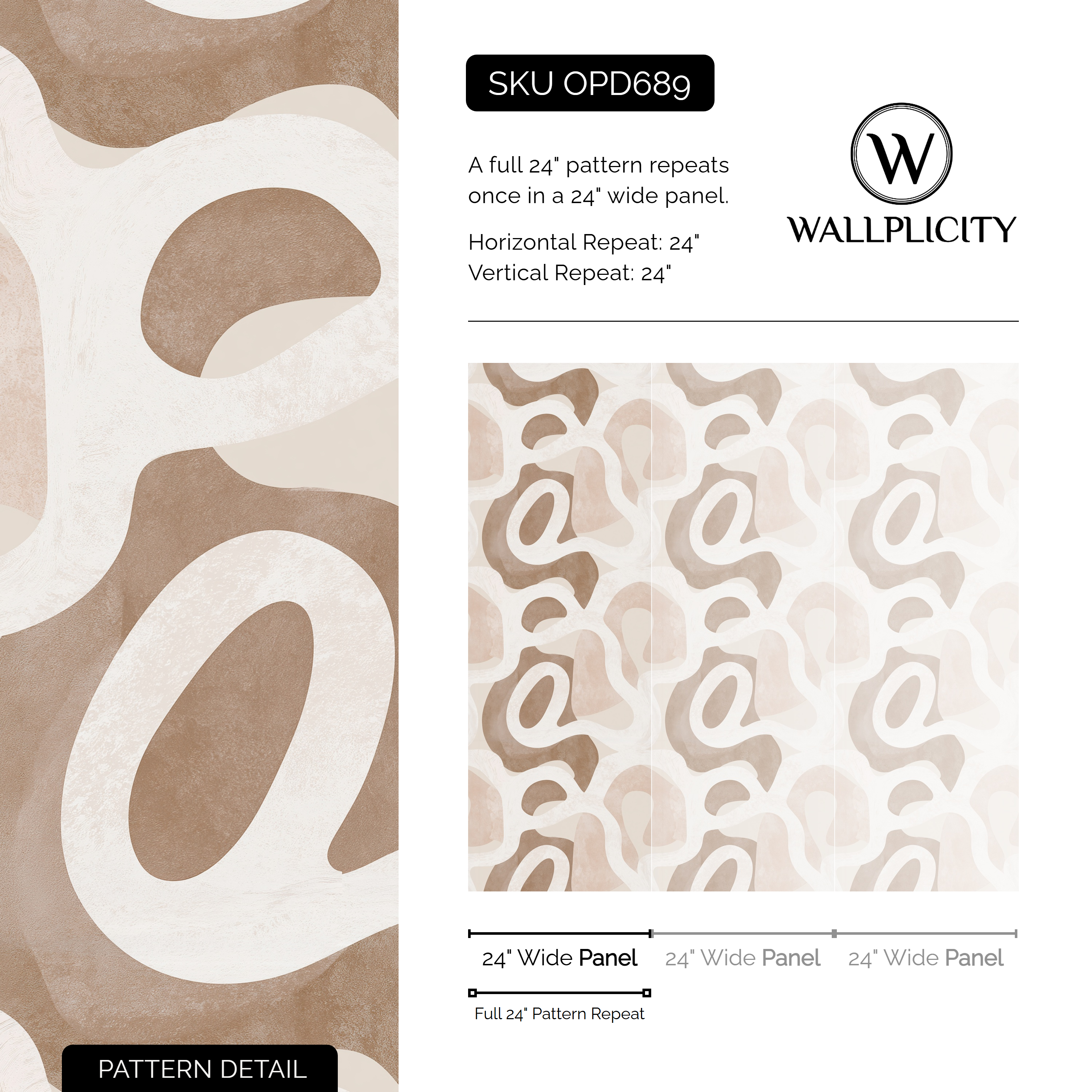 Clay Terrain wallpaper pattern detail and repeat size