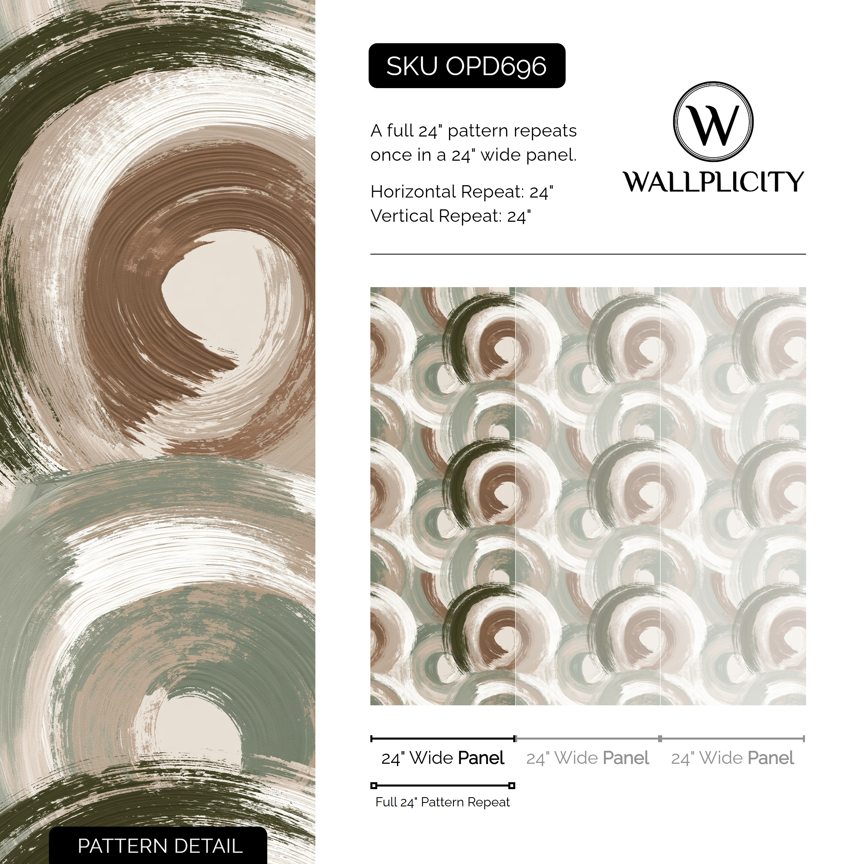 Russet Halo wallpaper pattern detail and repeat size