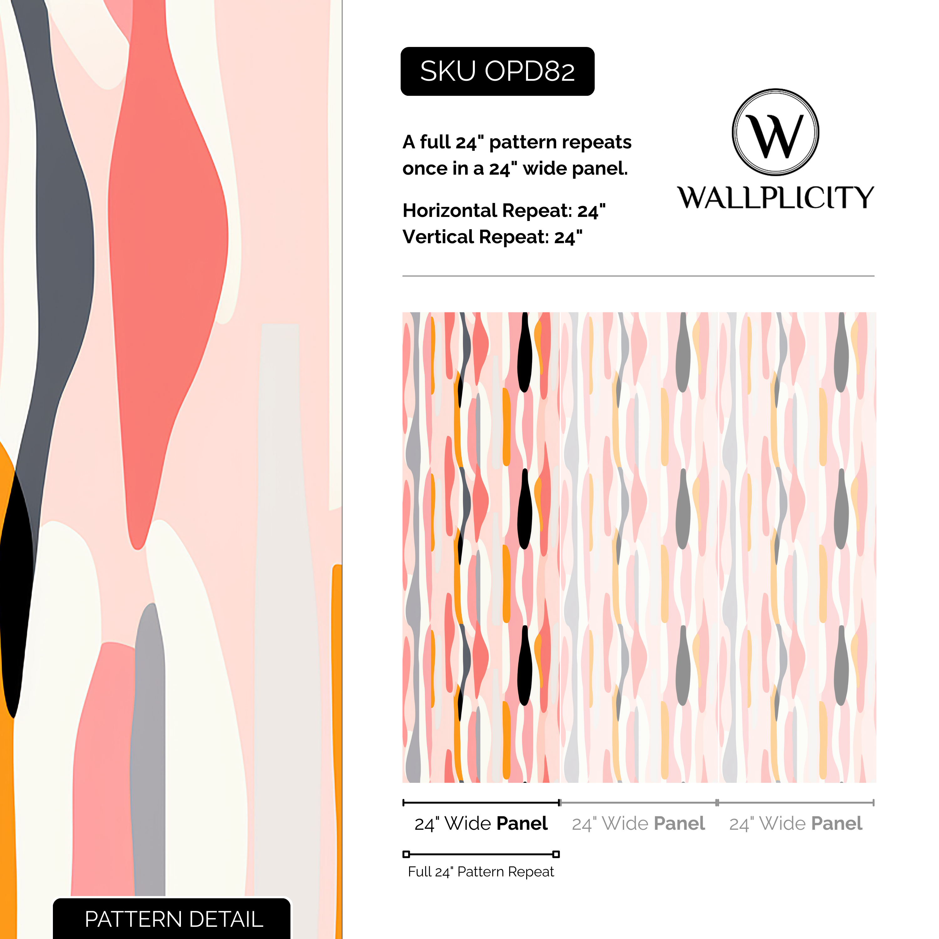 Malibu Stripe wallpaper pattern detail and repeat size