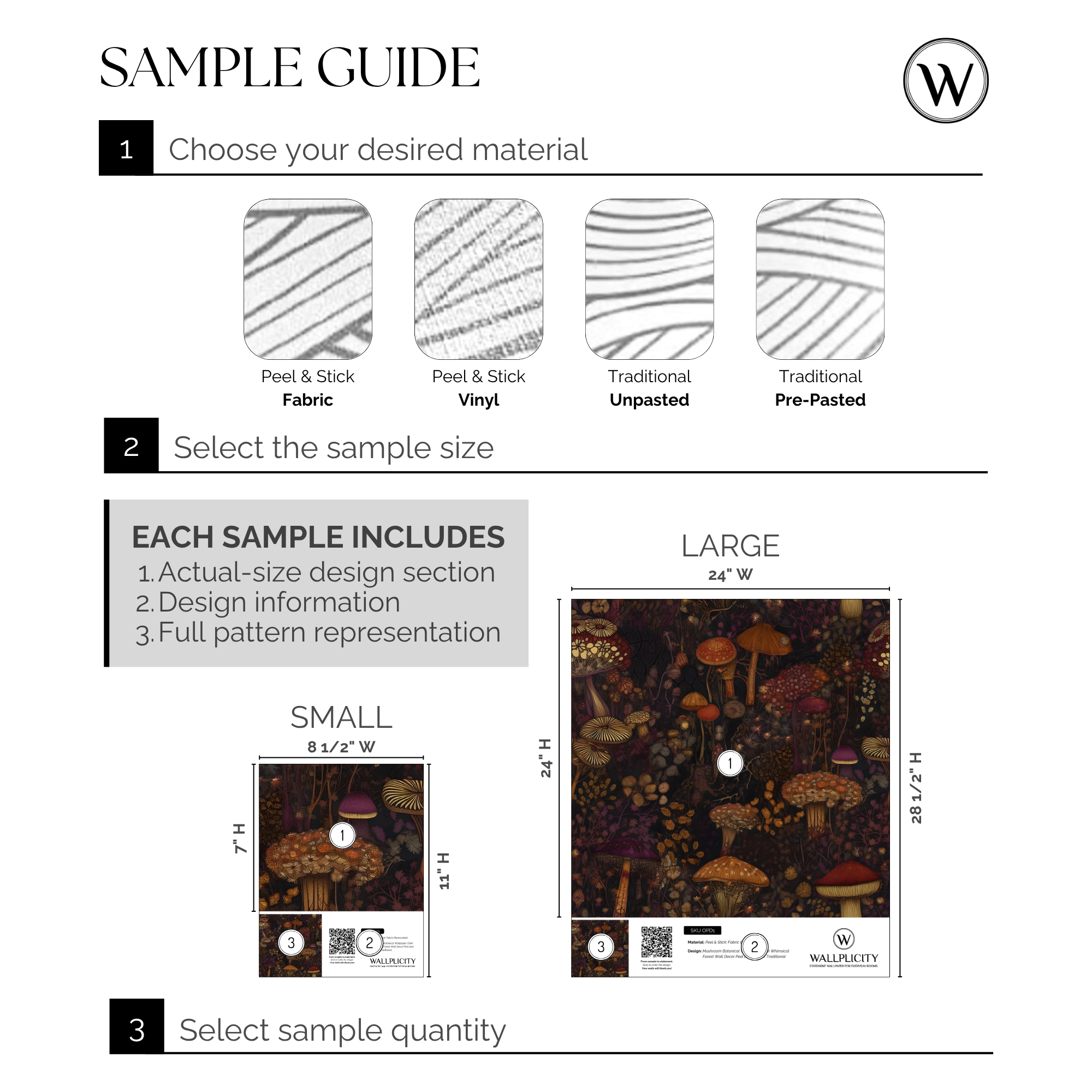 Midnight Forage wallpaper sample guide
