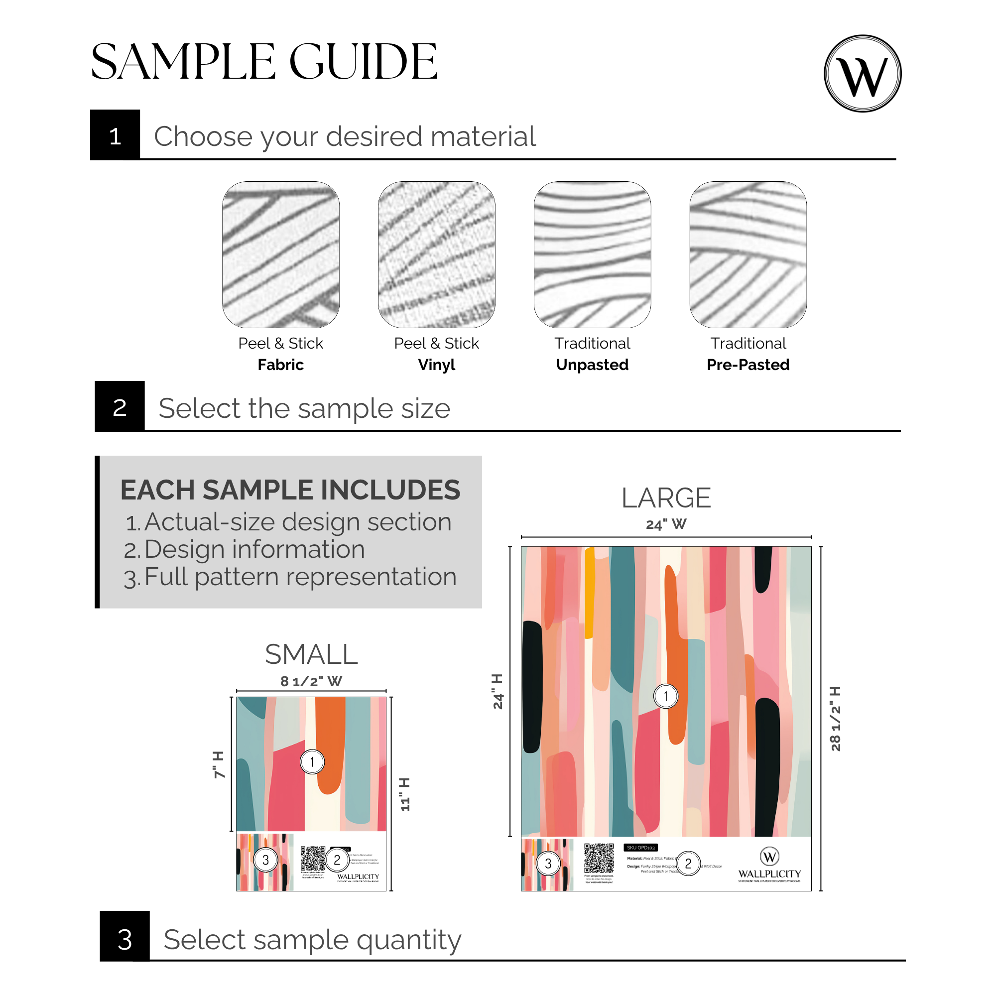 Jukebox Stripe wallpaper sample guide