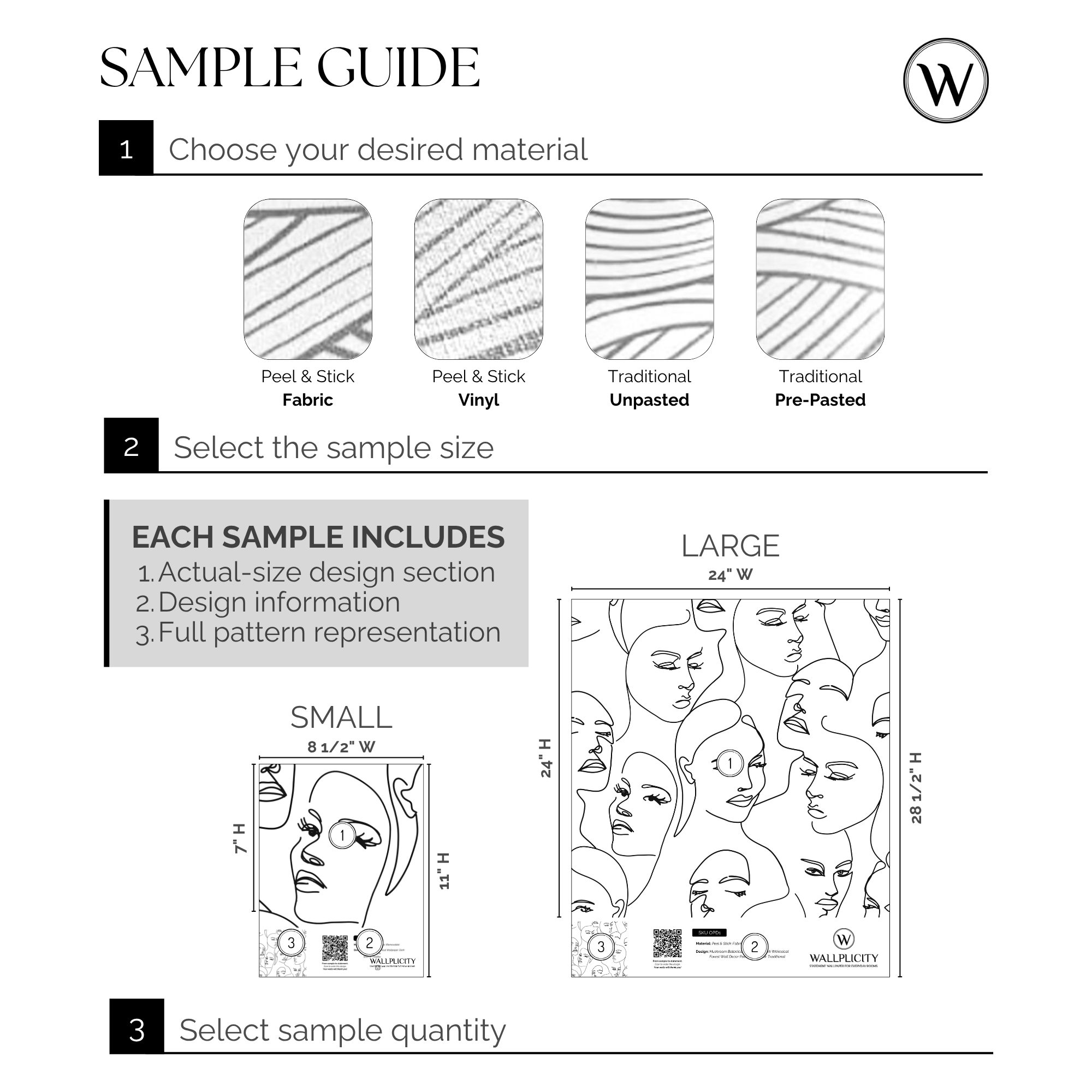 Line Study wallpaper sample guide