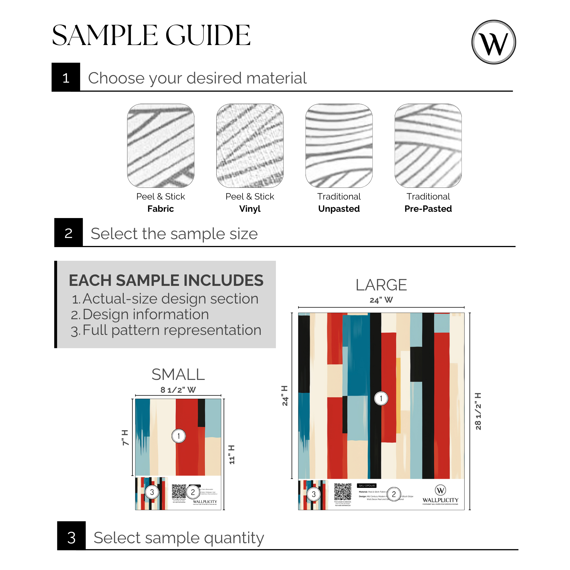 Mod Stripe wallpaper sample guide