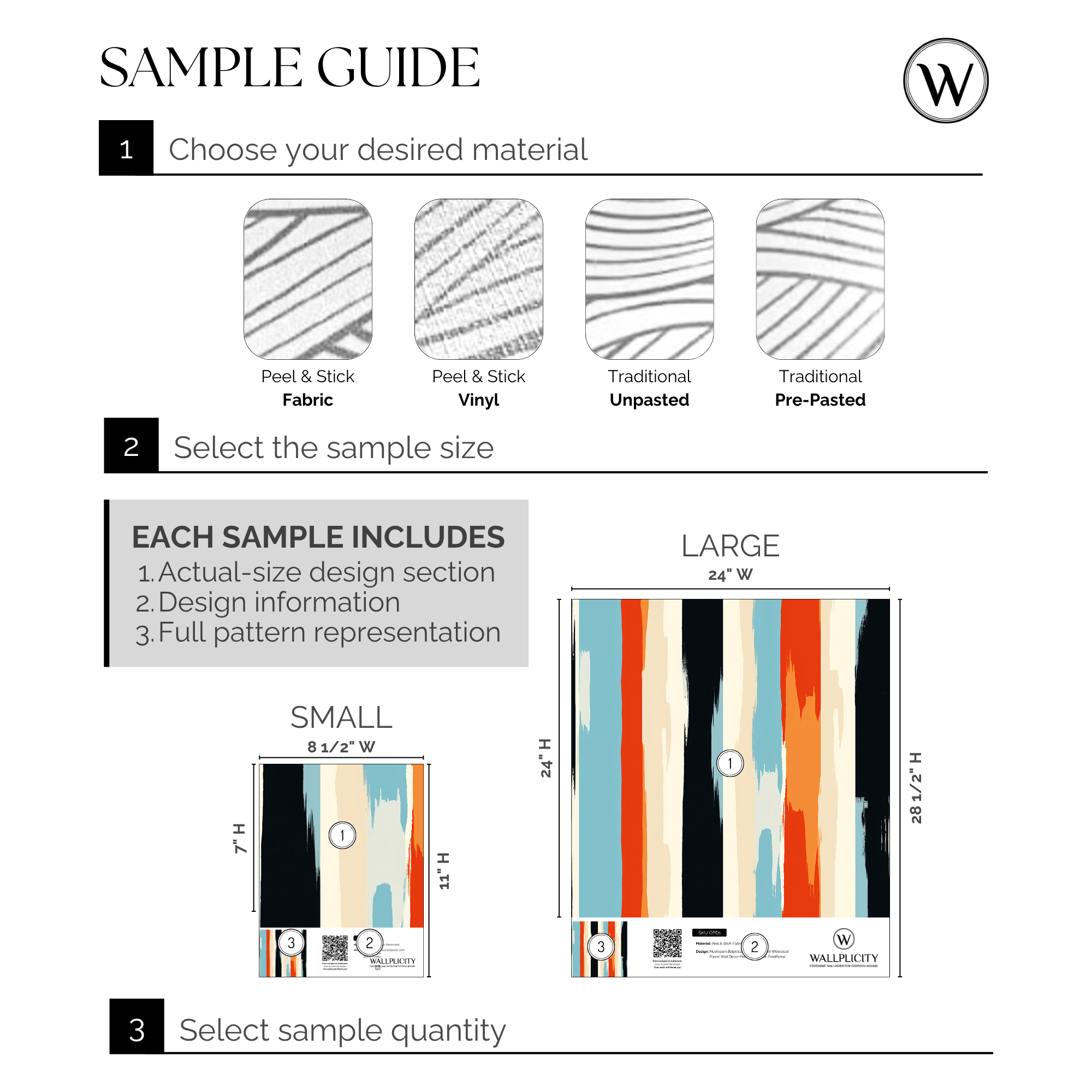 Painter's Stripe wallpaper sample guide