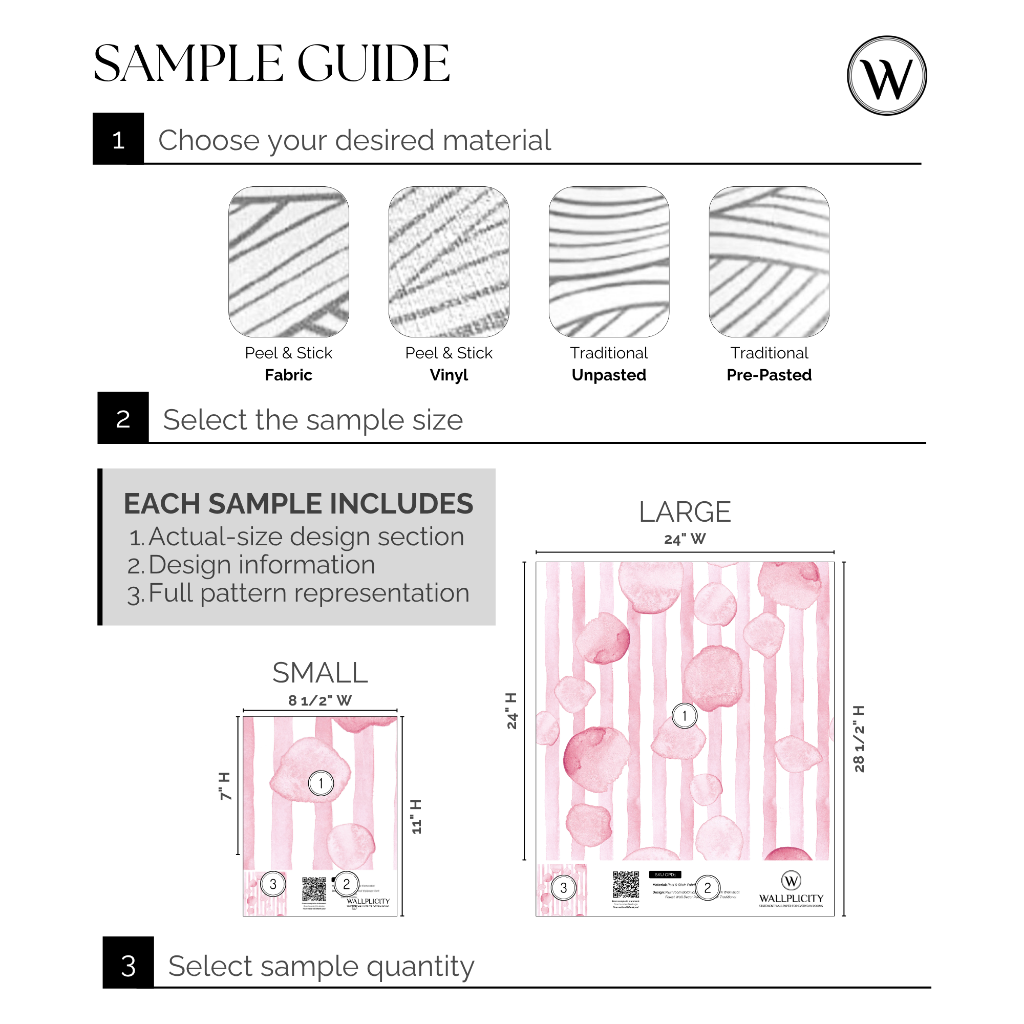 Dotty Stripe wallpaper sample guide