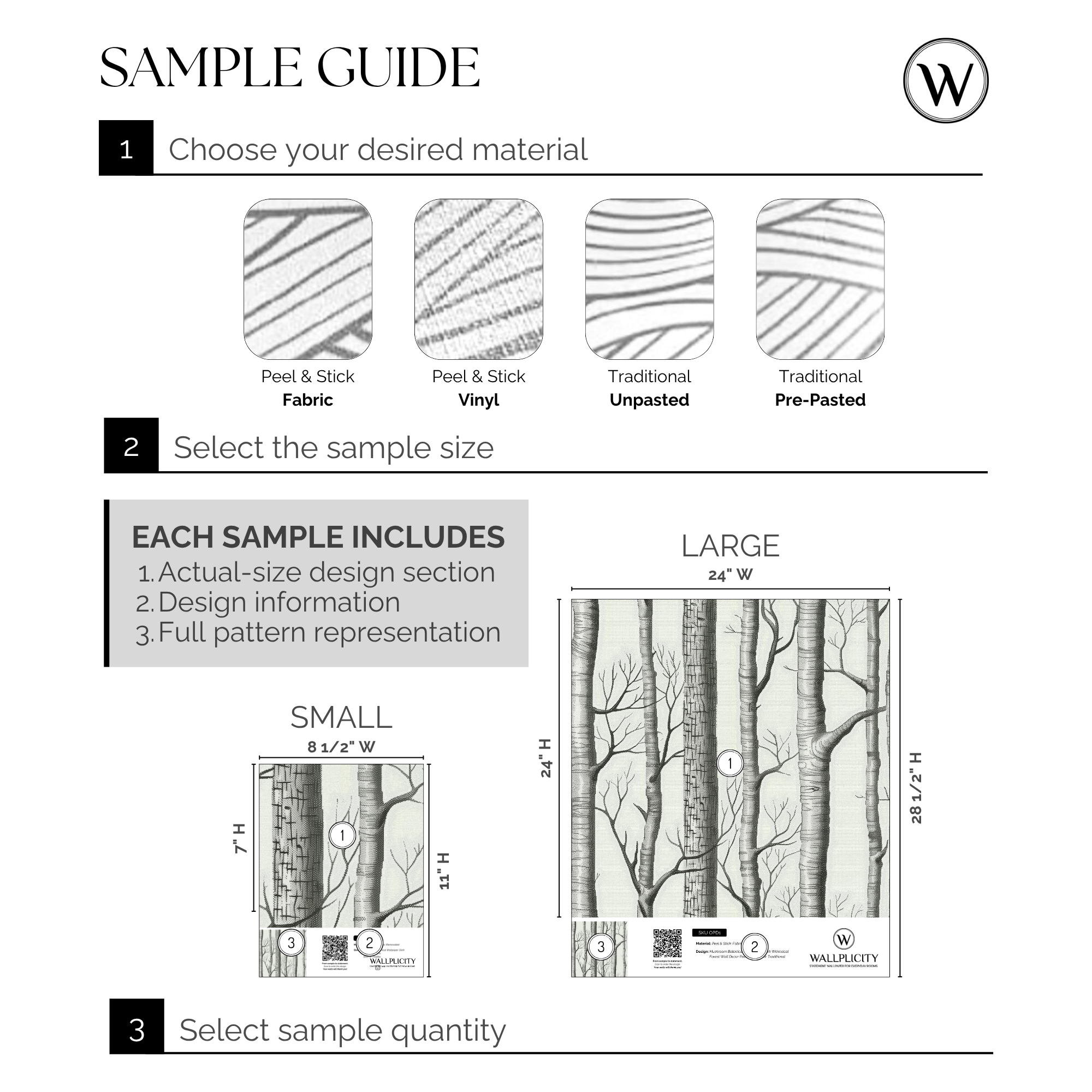 Birch Grove wallpaper sample guide