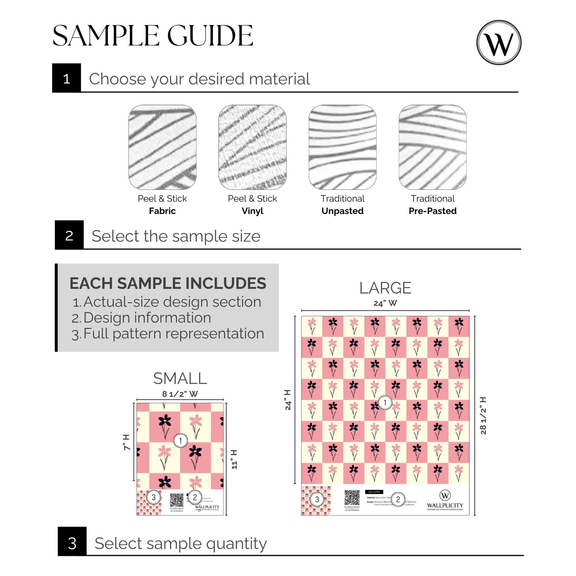 Checkerbloom wallpaper sample guide